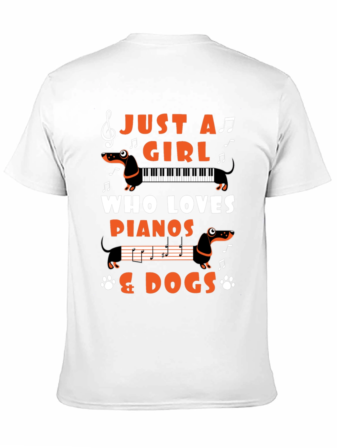 Just a Girl Who Loves Pianos & Dogs T-Shirt