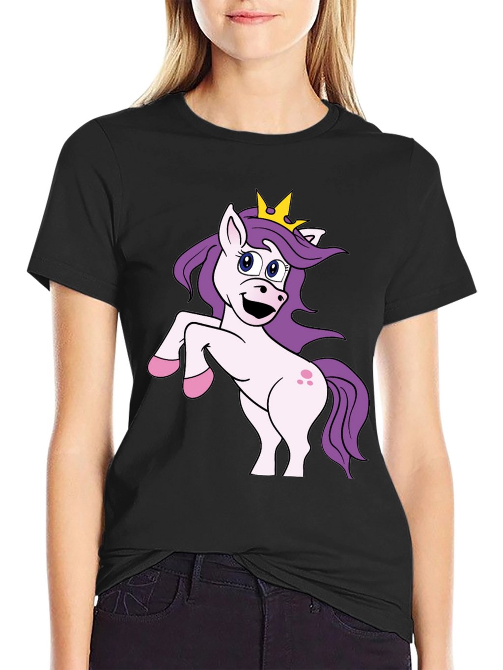 Unicorn Graphic Black T-Shirt
