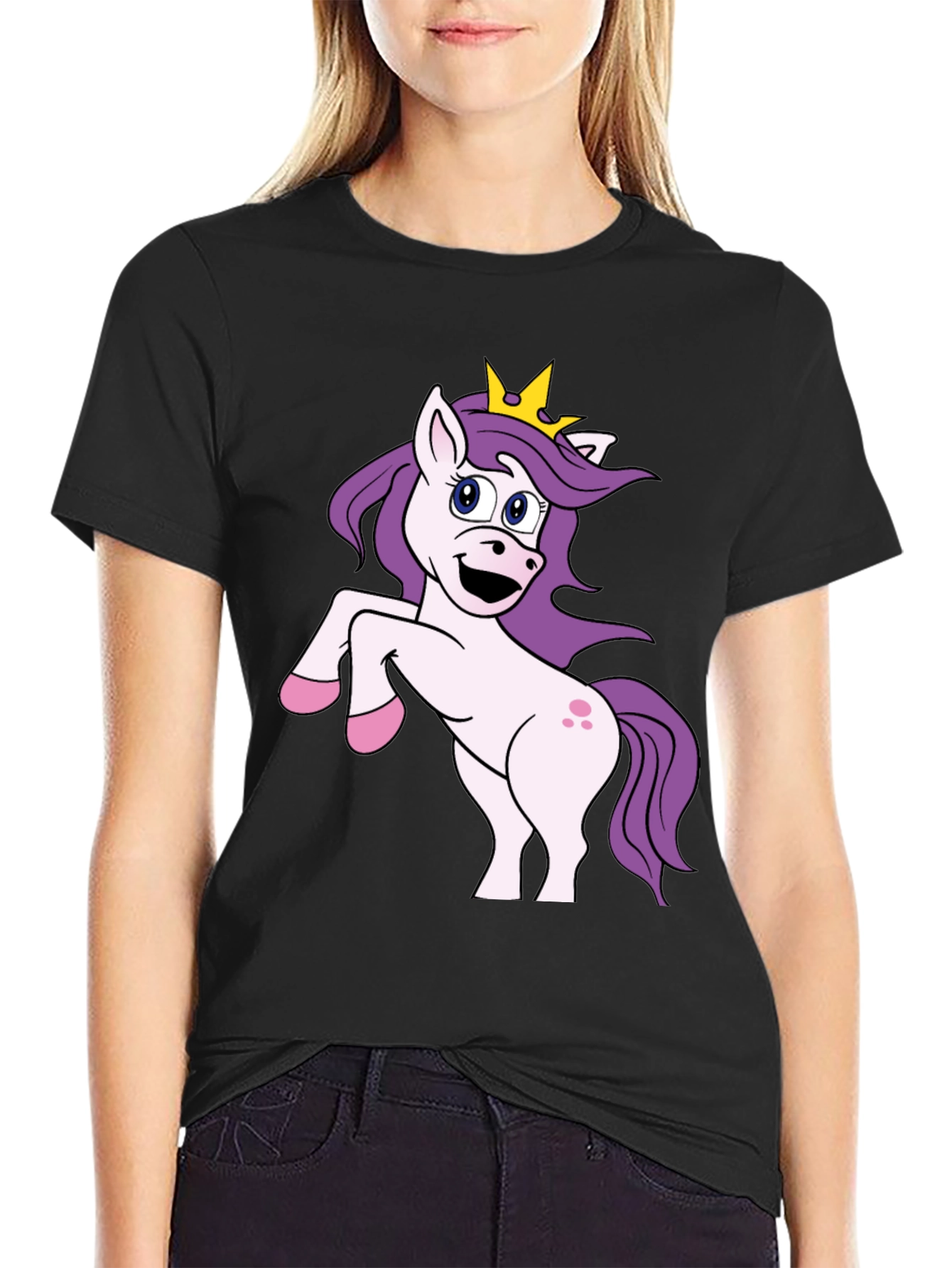 Unicorn Graphic Black T-Shirt