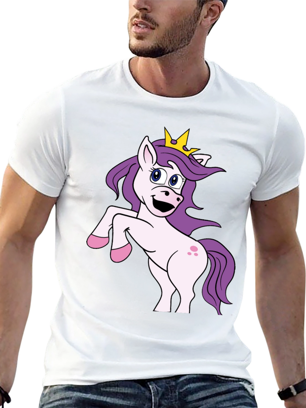 Unicorn Graphic Black T-Shirt