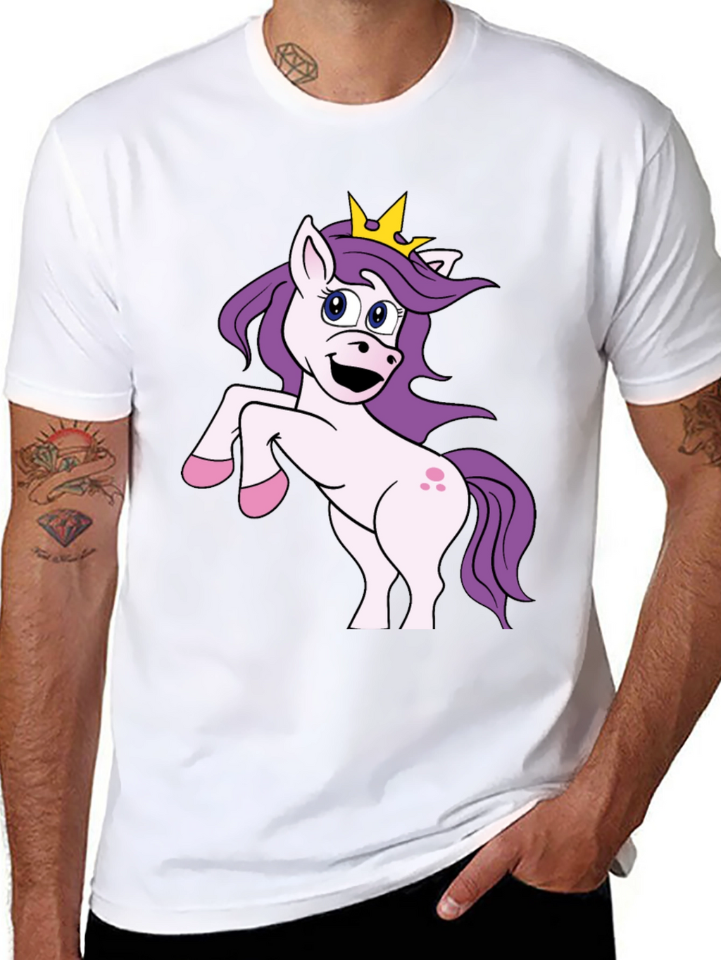 Unicorn Graphic Black T-Shirt