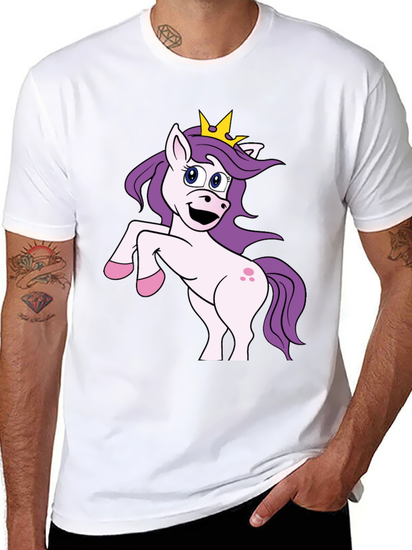 Unicorn Graphic Black T-Shirt