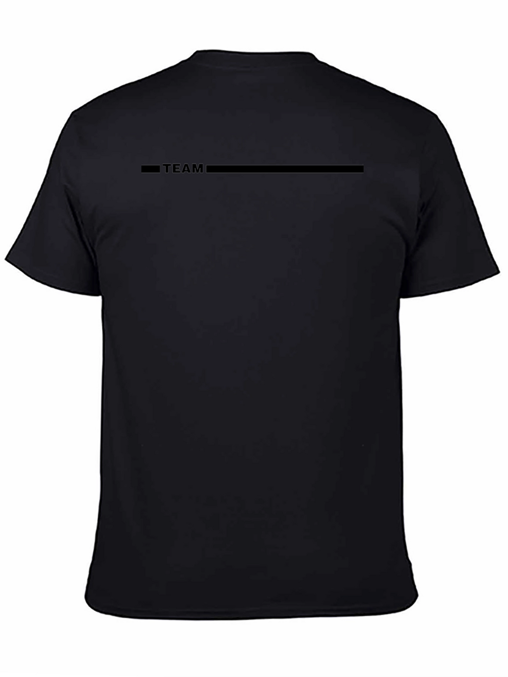 Mens Black TEAM Graphic Crewneck T-Shirt