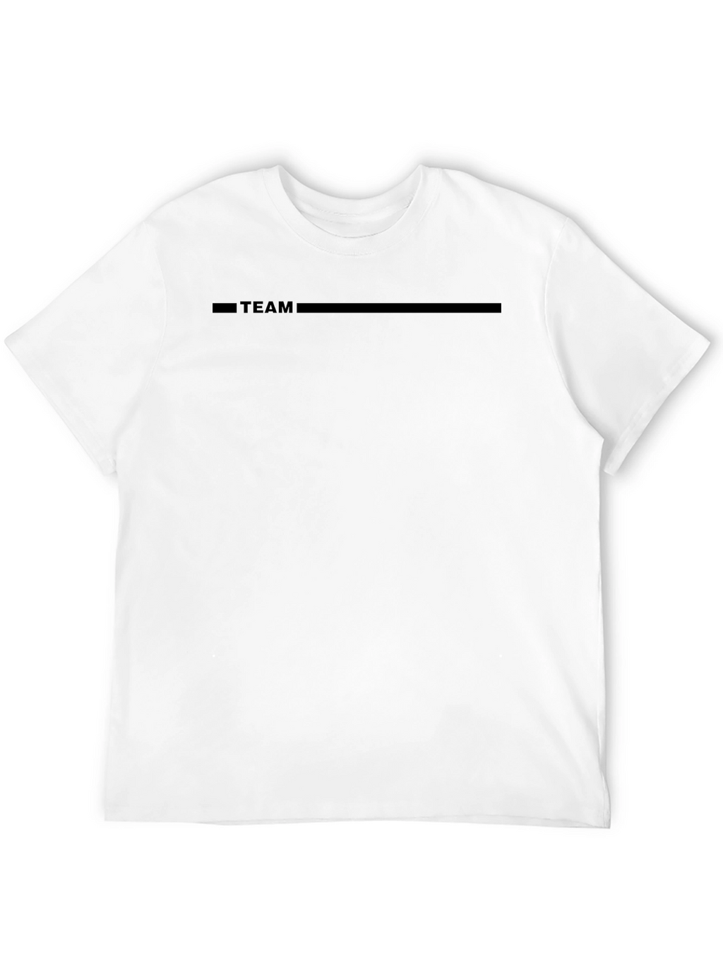 Mens Black TEAM Graphic Crewneck T-Shirt