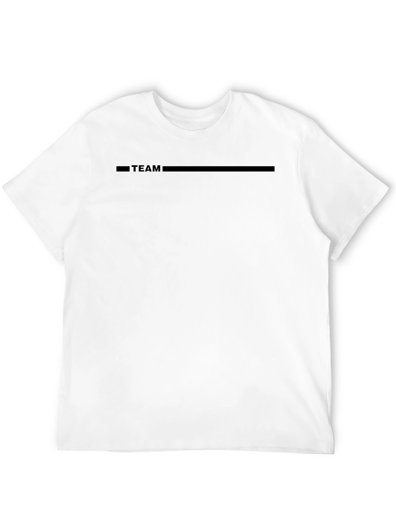 Mens Black TEAM Graphic Crewneck T-Shirt