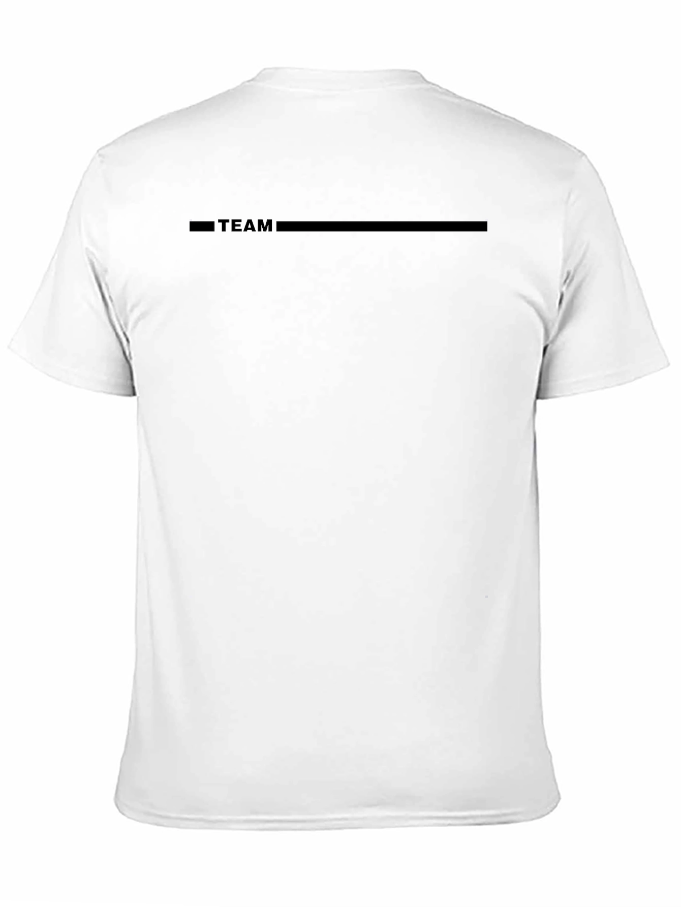 Mens Black TEAM Graphic Crewneck T-Shirt