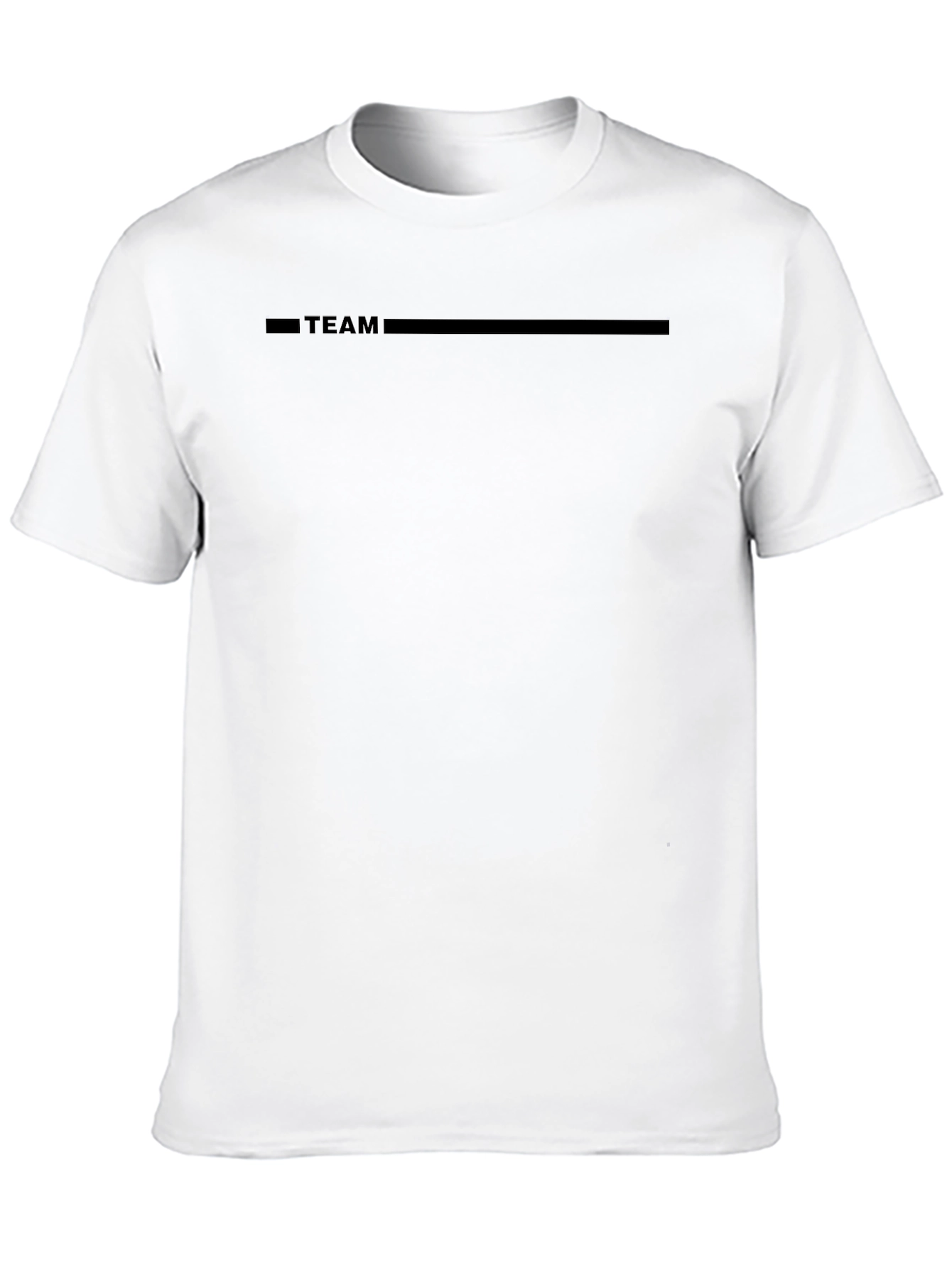 Mens Black TEAM Graphic Crewneck T-Shirt
