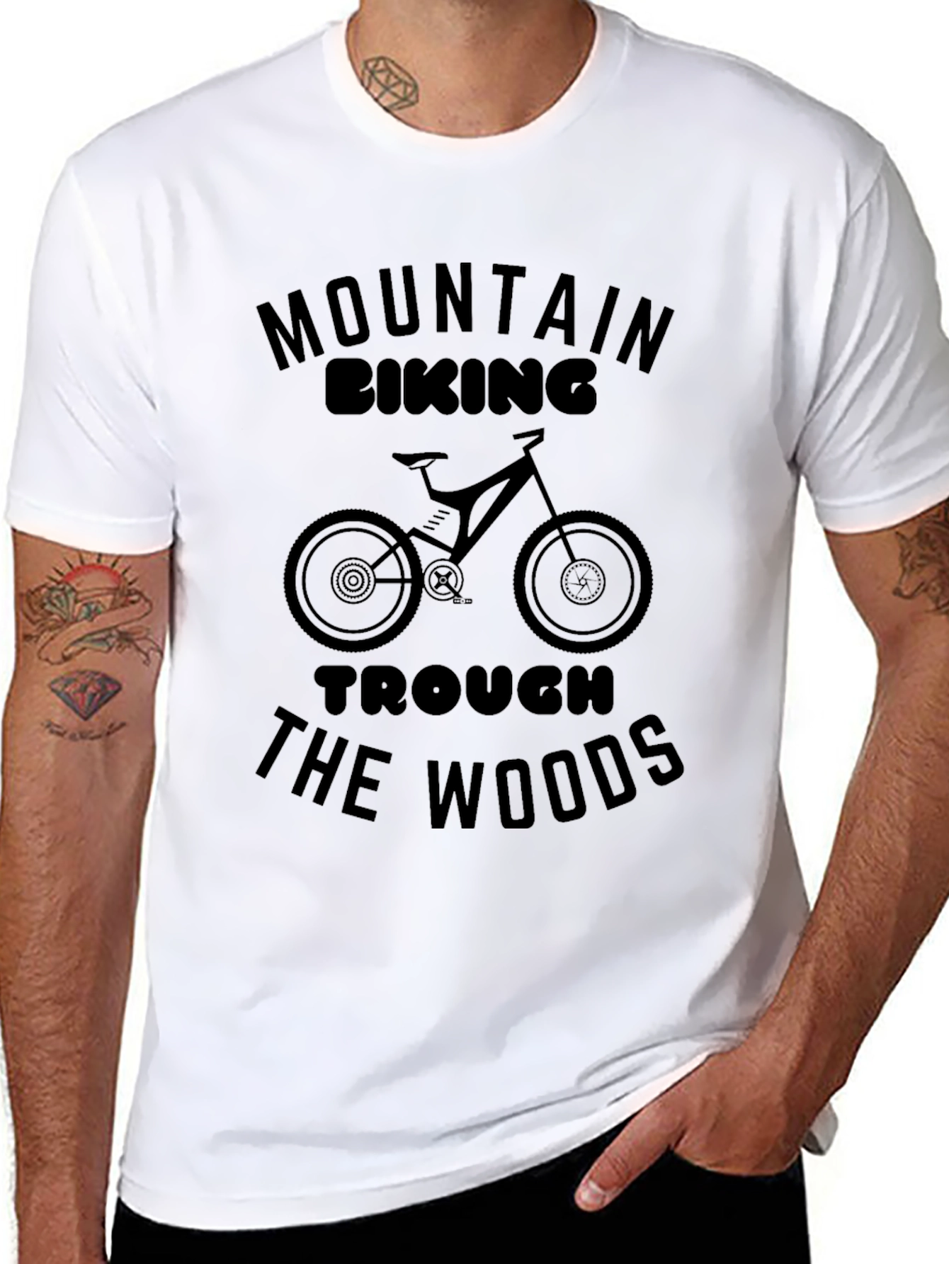 Mountain Biking Through The Woods Graphic Tee