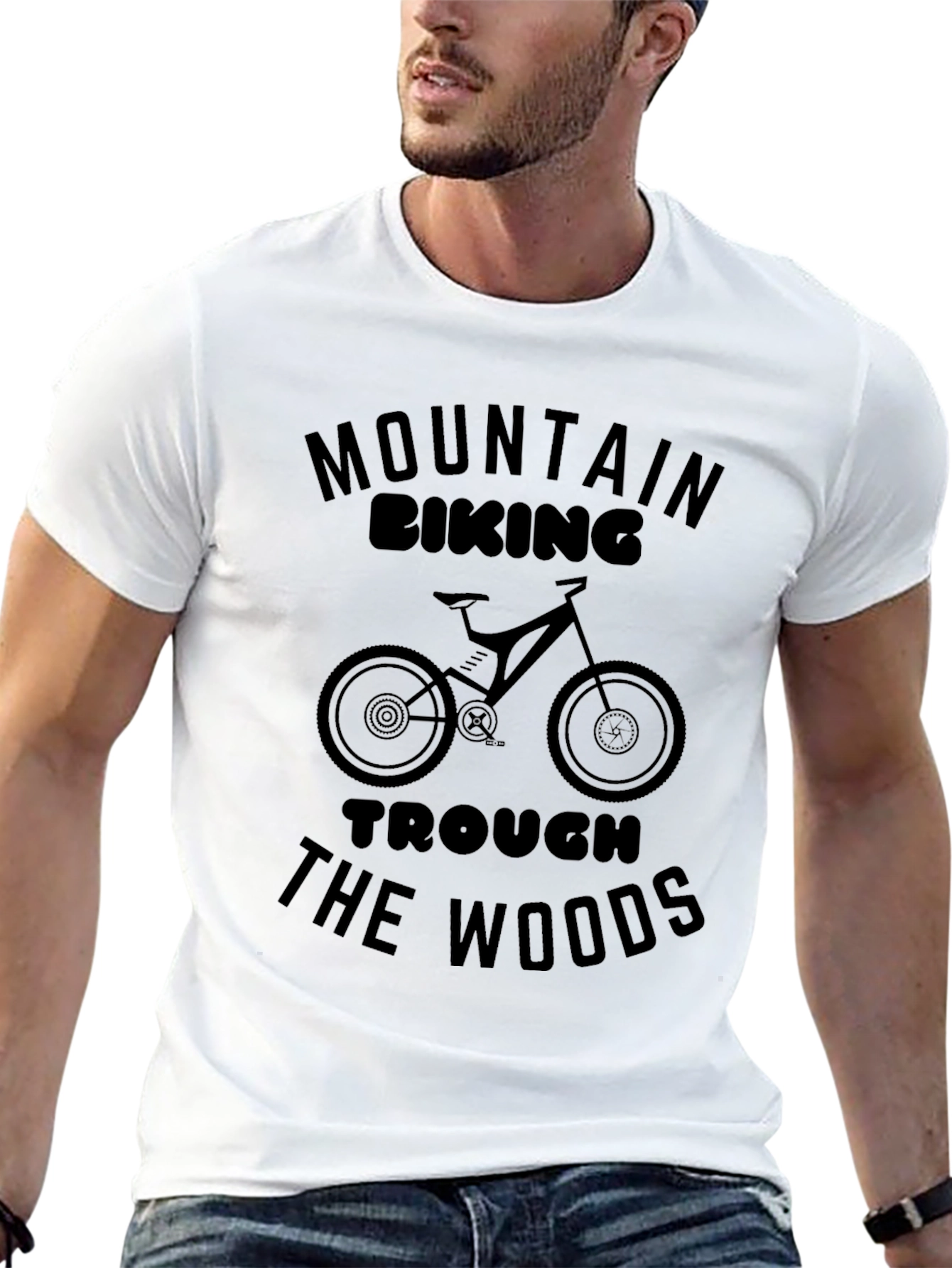 Mountain Biking Through The Woods Graphic Tee