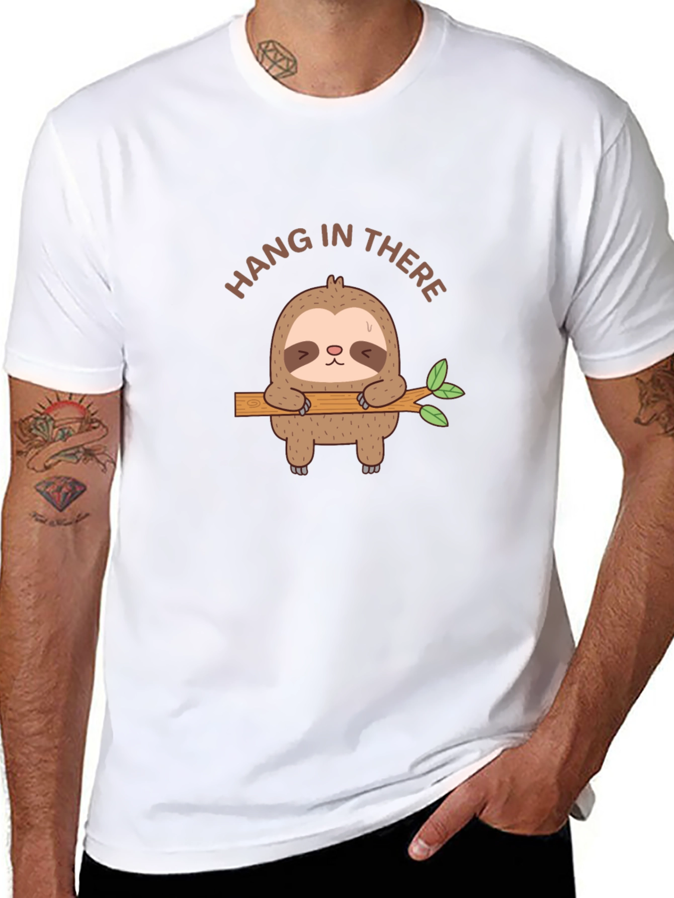 Hang In There Sloth Graphic T-Shirt