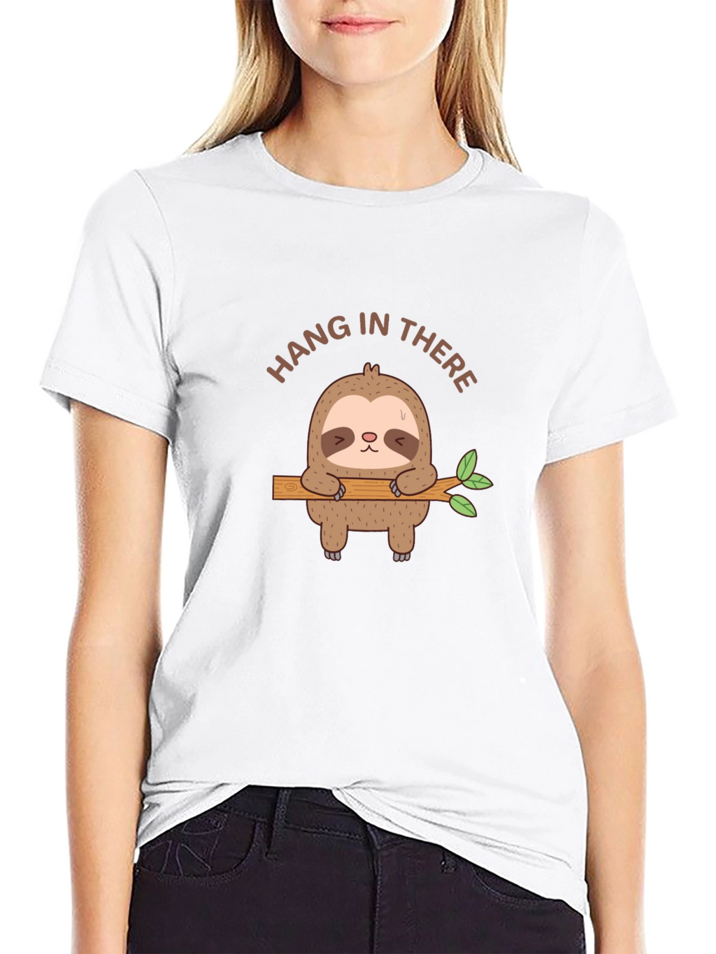 Hang In There Sloth Graphic T-Shirt
