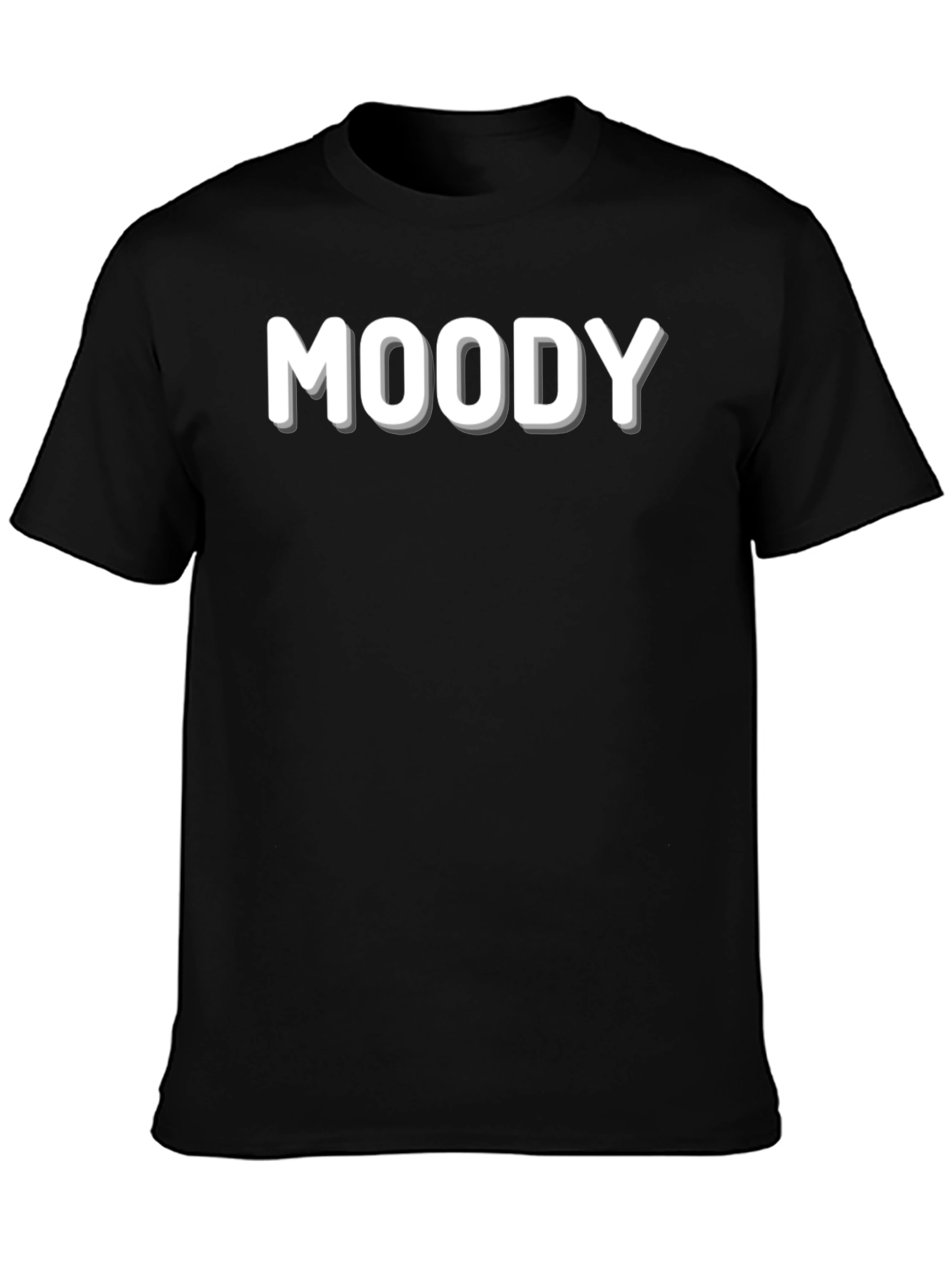 Moody Black Graphic Tee - Casual Comfort