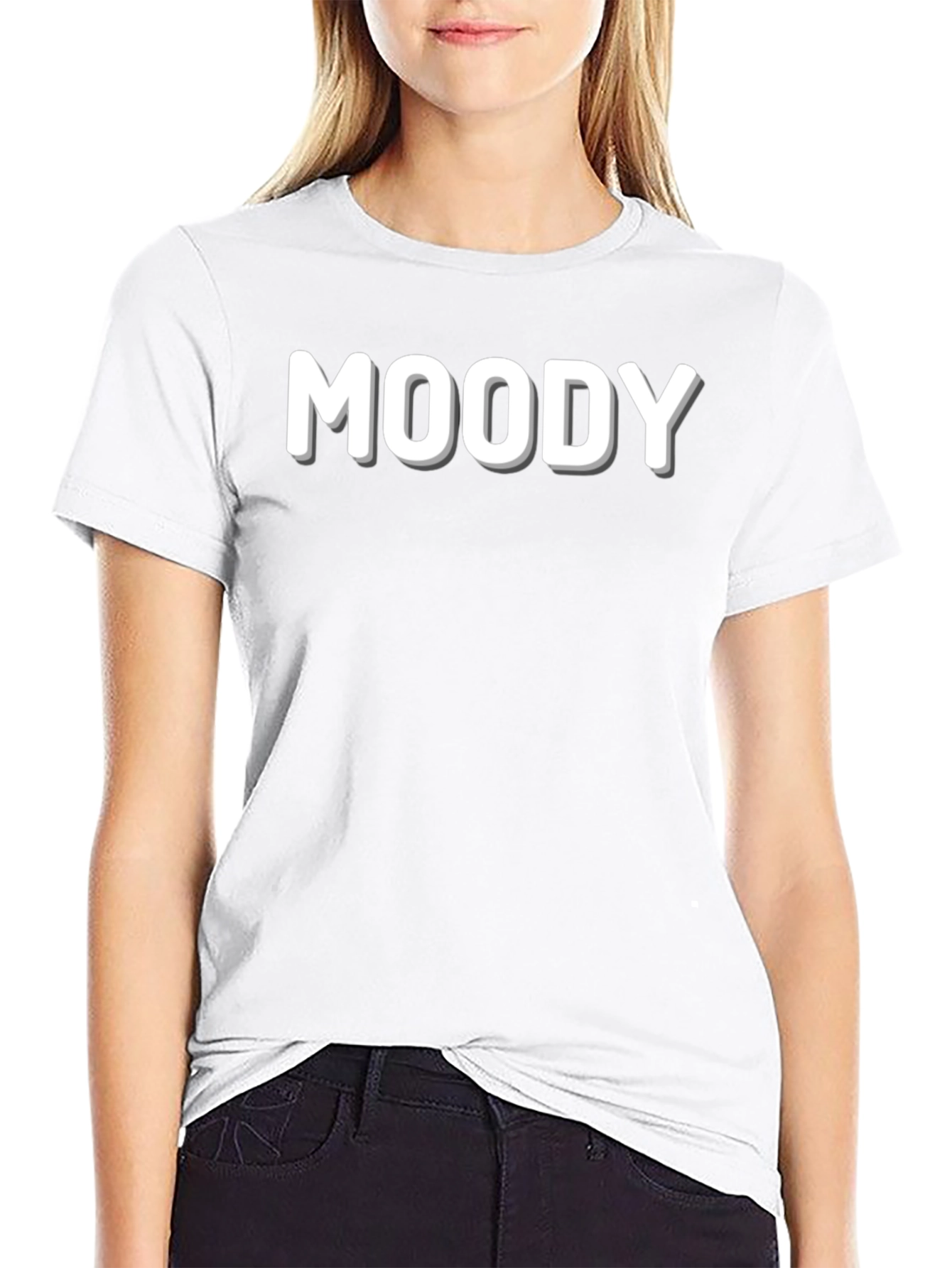 Moody Black Graphic Tee - Casual Comfort
