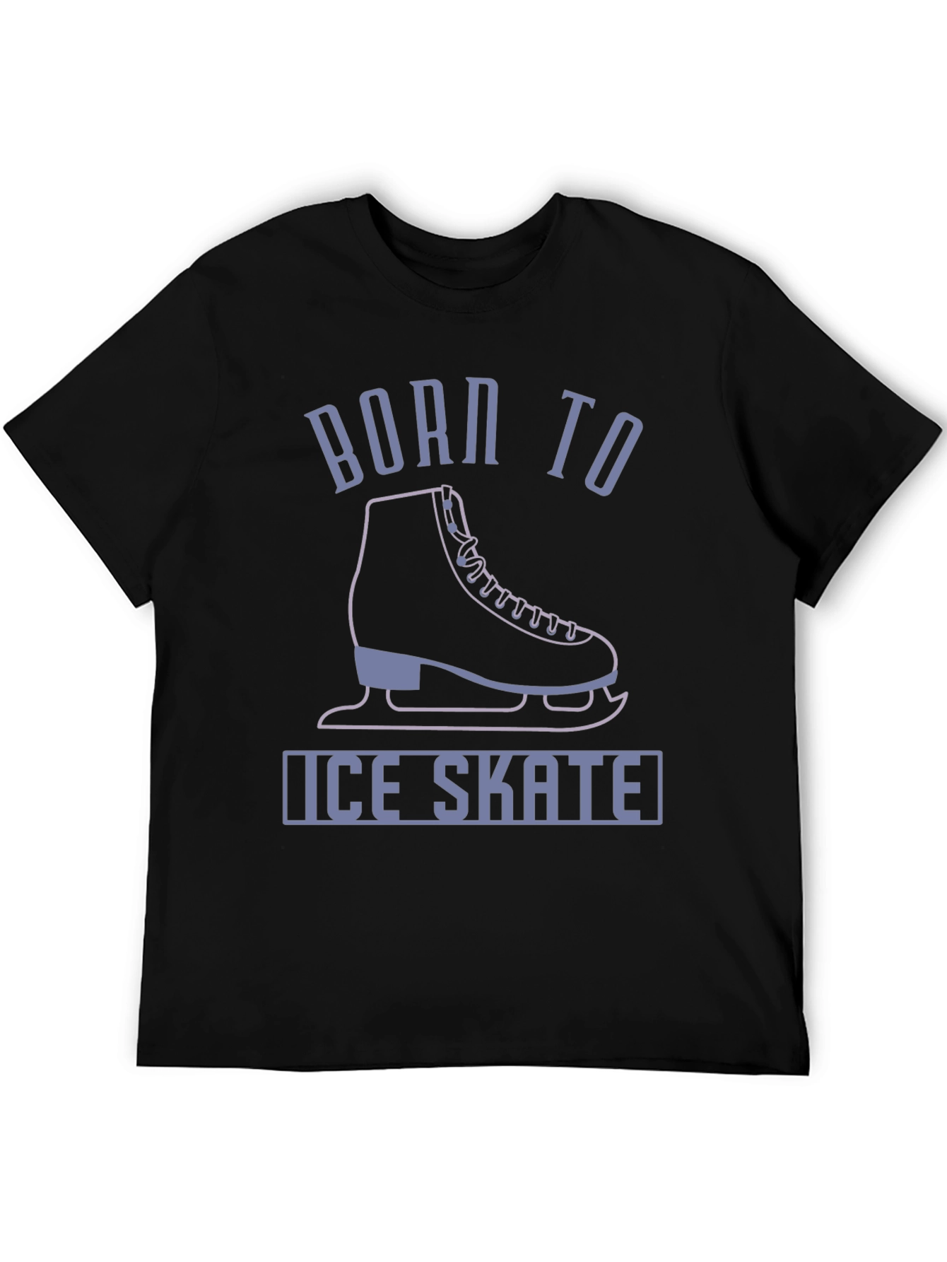 Born to Ice Skate T-Shirt - Black Graphic Tee
