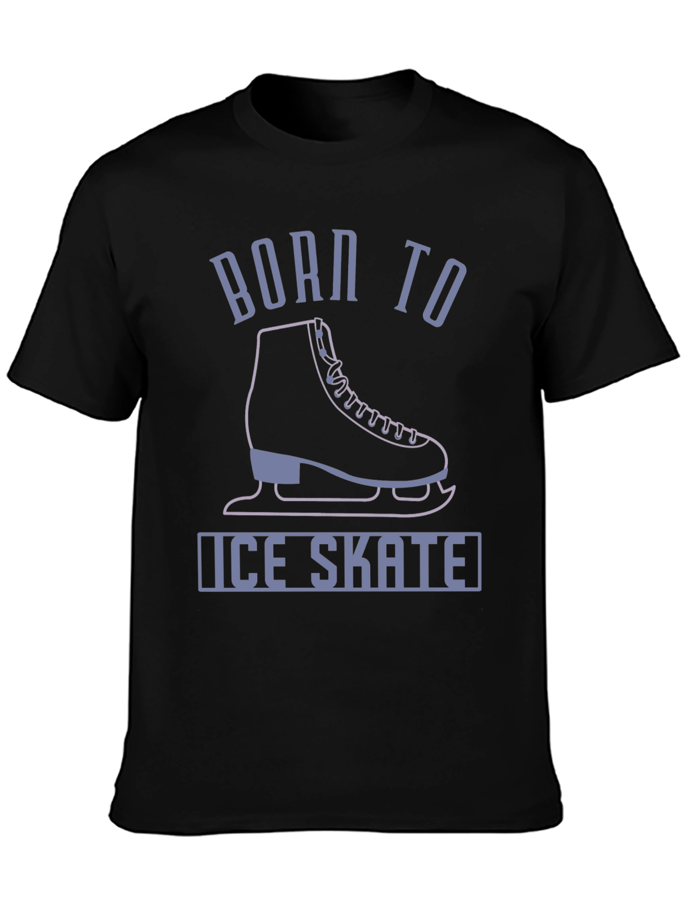 Born to Ice Skate T-Shirt - Black Graphic Tee