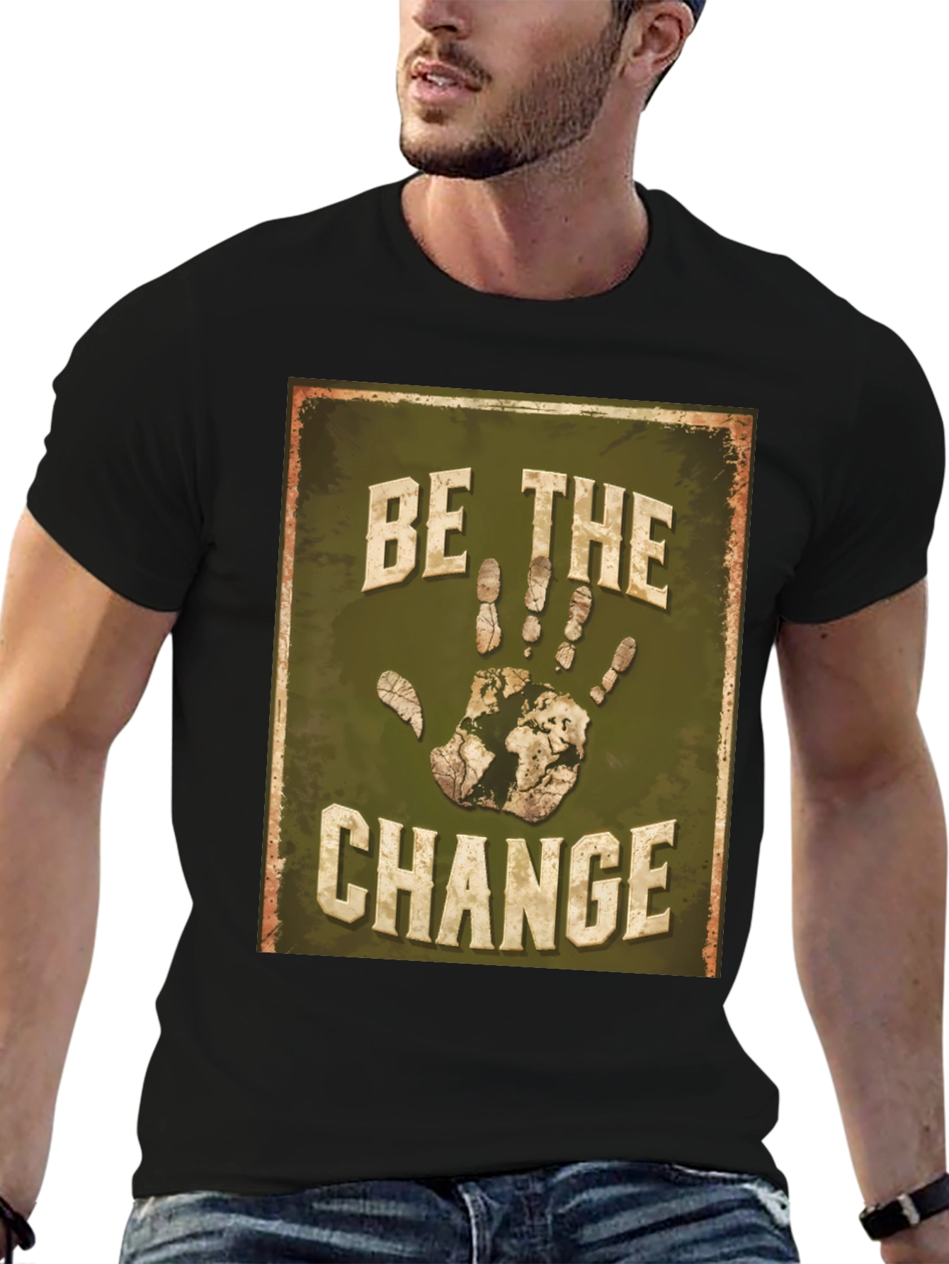 Be the Change Earth Hand T-Shirt