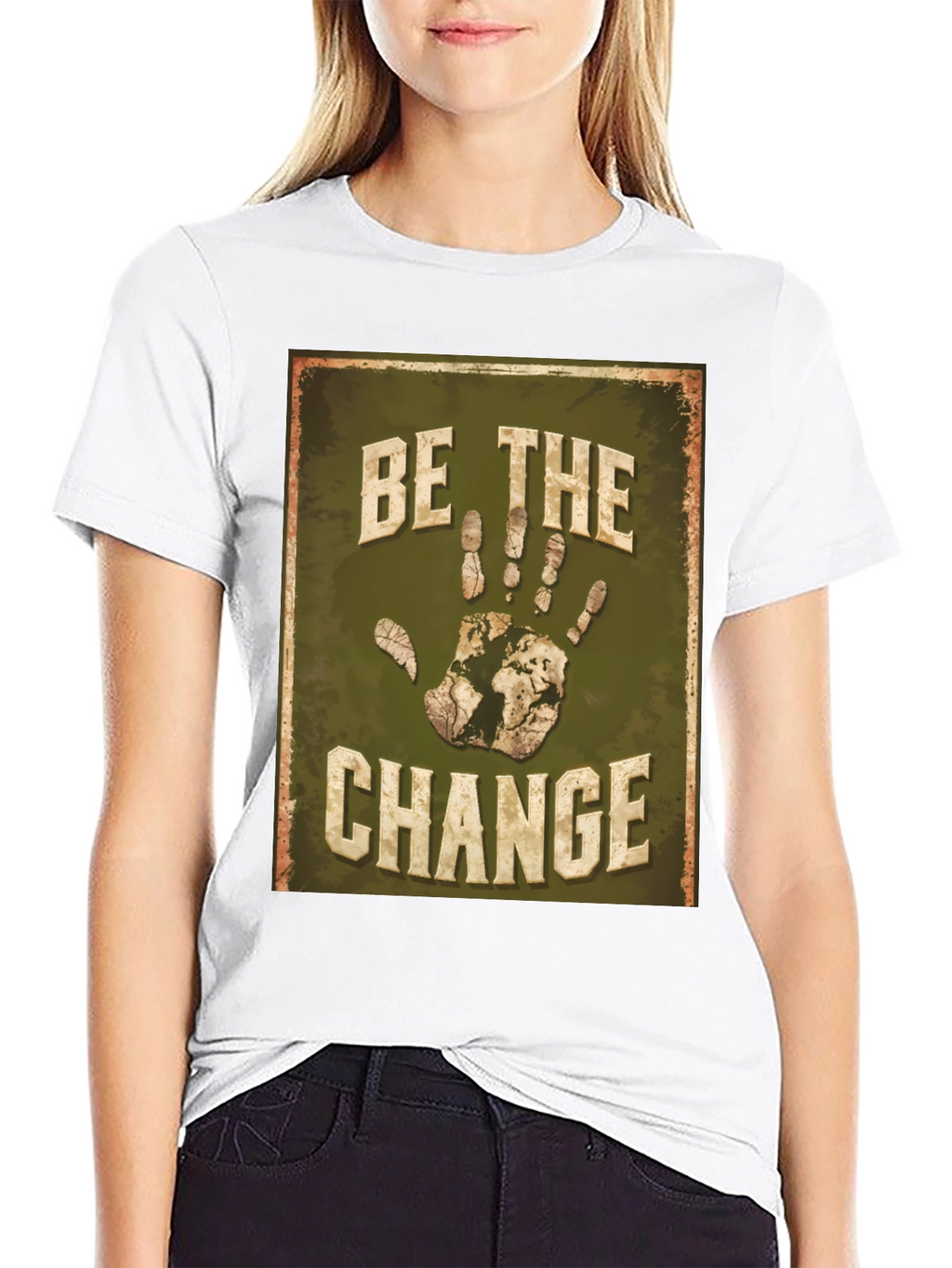 Be the Change Earth Hand T-Shirt