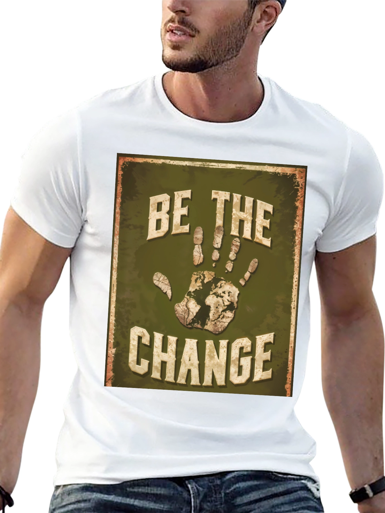 Be the Change Earth Hand T-Shirt