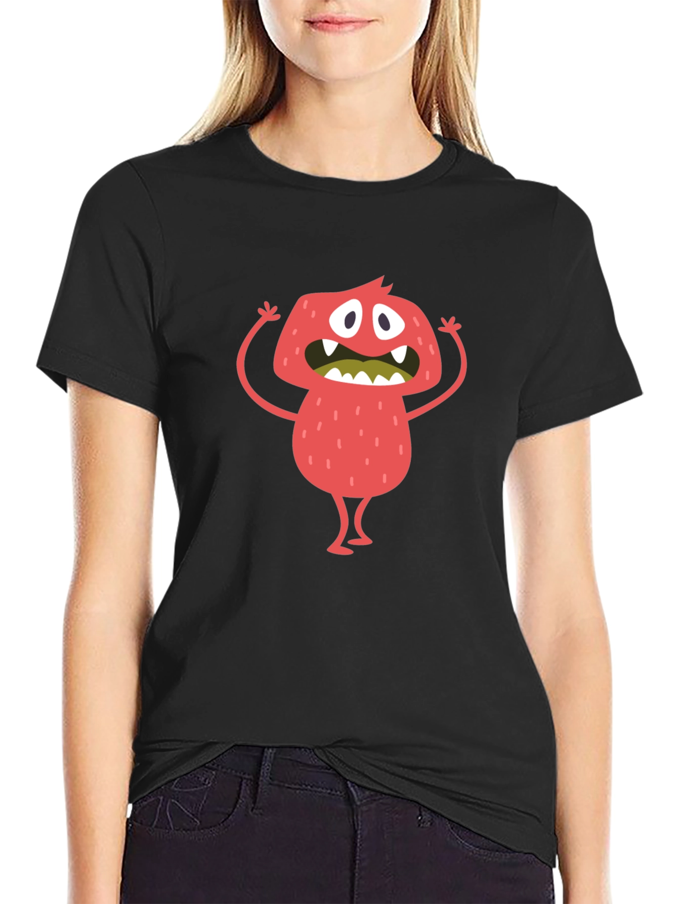 Monster Graphic Black T-Shirt