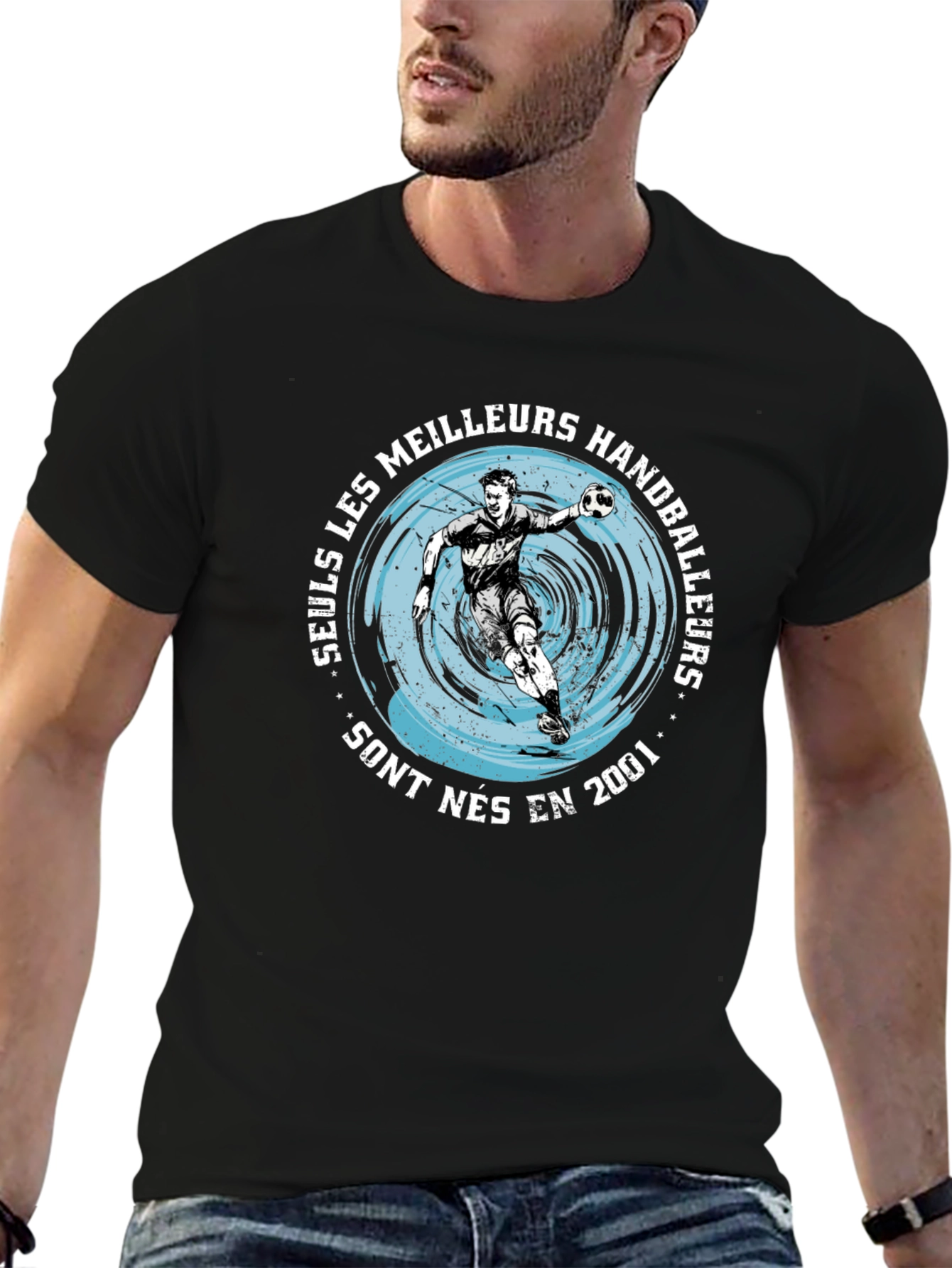 Handball Player Graphic T-Shirt - Born in 2001