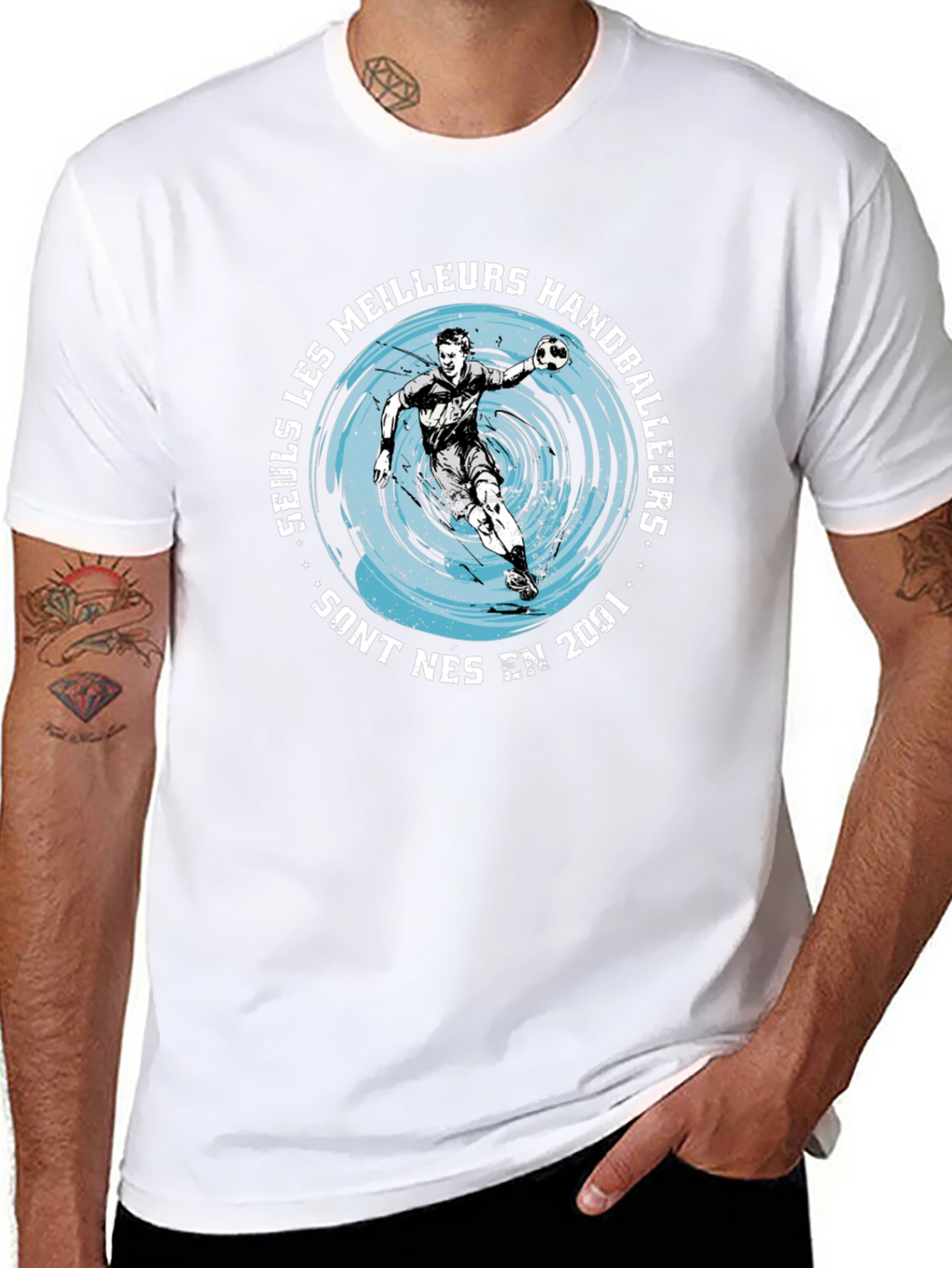 Handball Player Graphic T-Shirt - Born in 2001