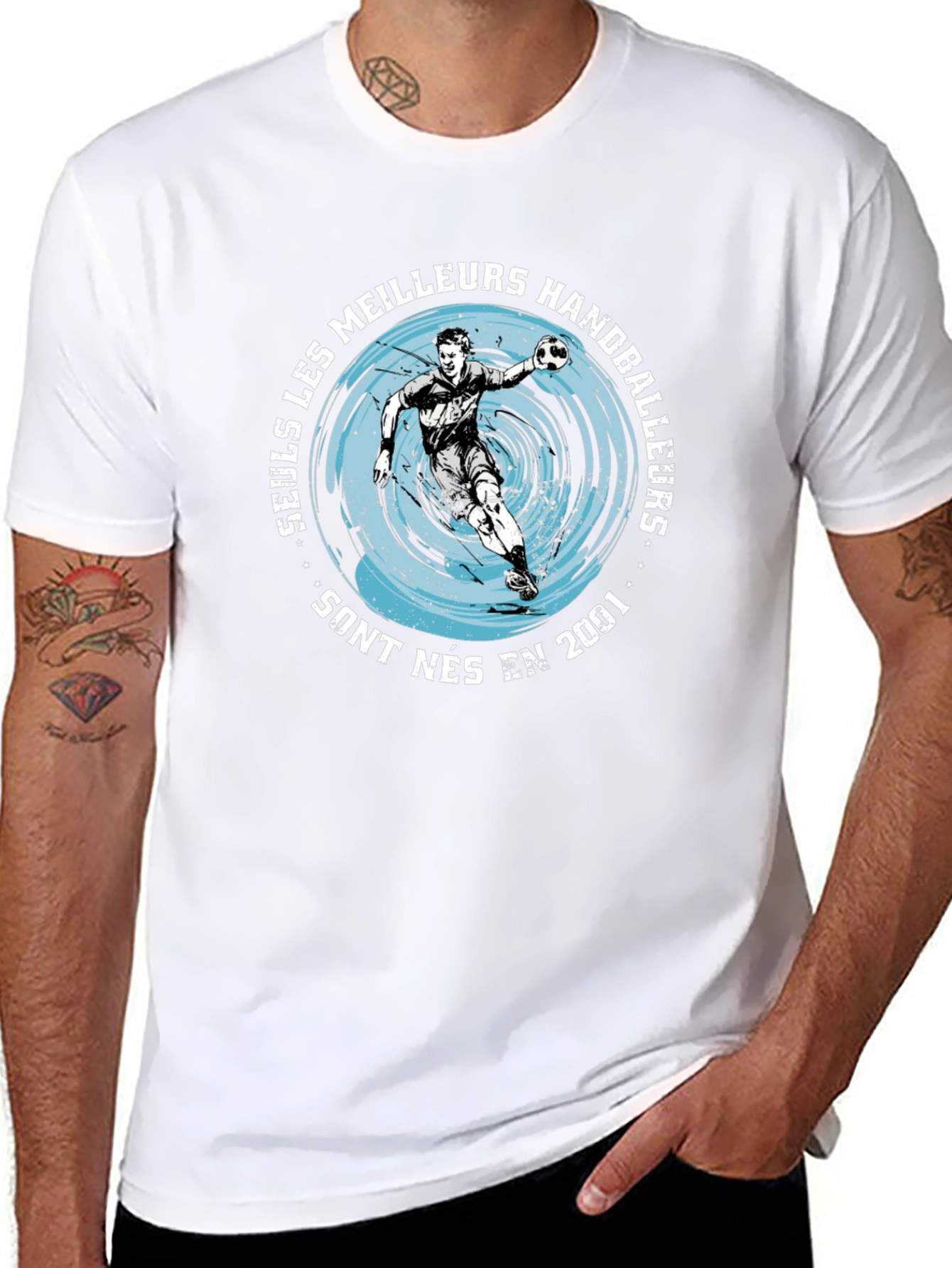 Handball Player Graphic T-Shirt - Born in 2001