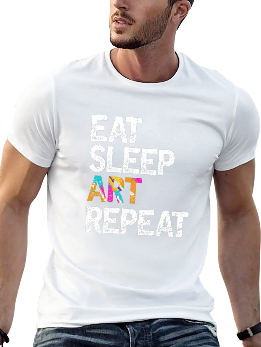 Eat Sleep Art Repeat Graphic T-Shirt