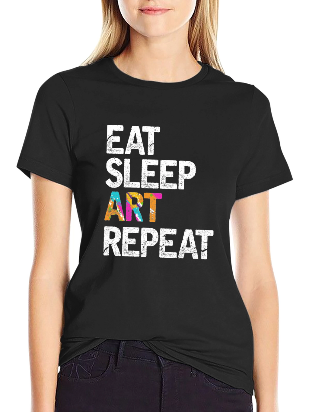 Eat Sleep Art Repeat Graphic T-Shirt