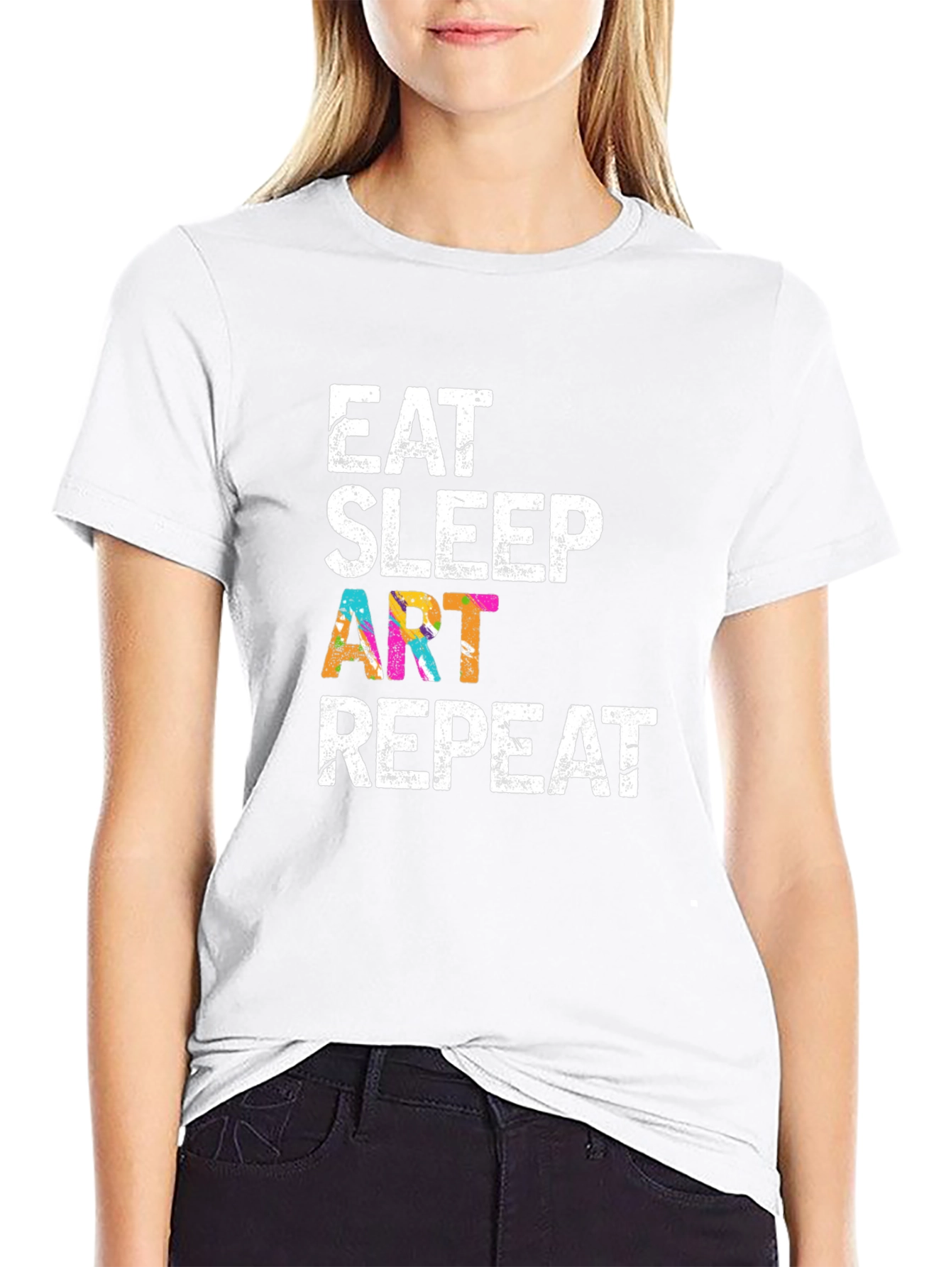 Eat Sleep Art Repeat Graphic T-Shirt