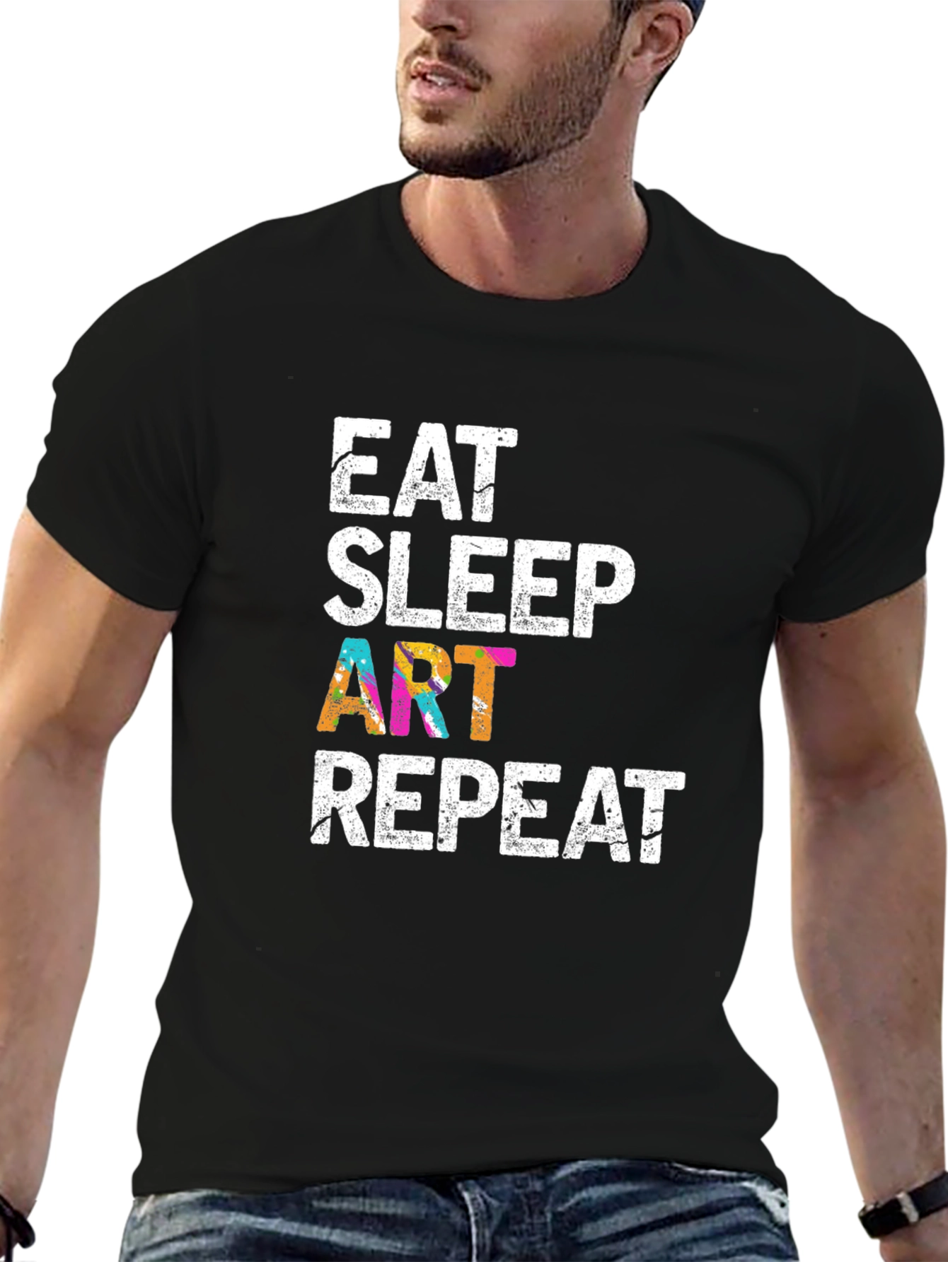 Eat Sleep Art Repeat Graphic T-Shirt