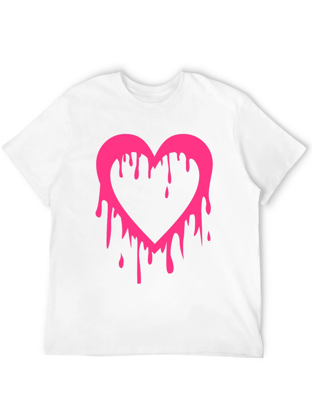Dripping Heart Graphic Tee - Mens Black T-Shirt