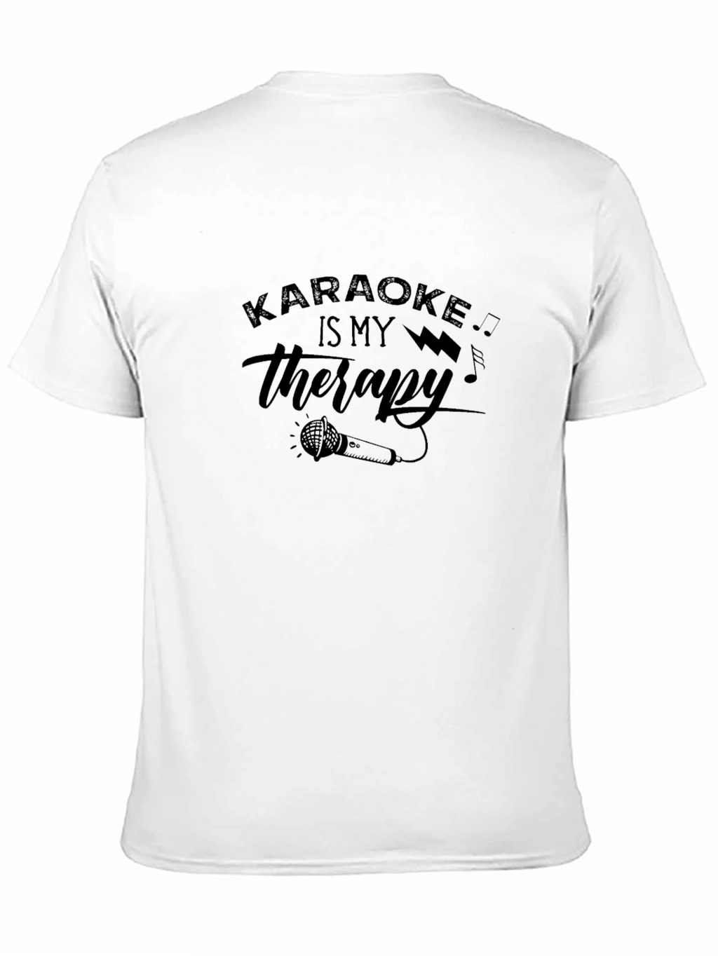 Karaoke Is My Therapy Mens Black T-Shirt