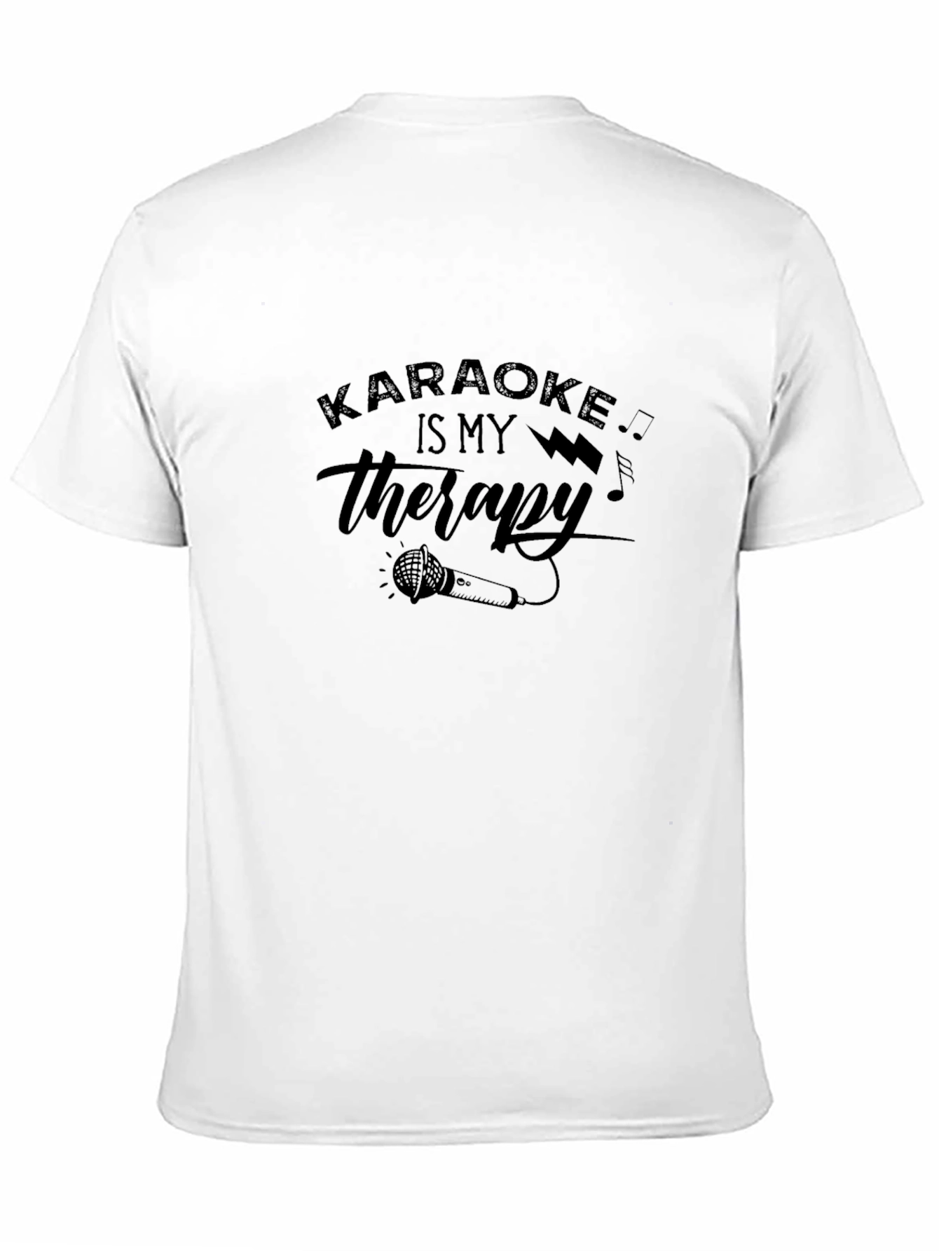 Karaoke Is My Therapy Mens Black T-Shirt