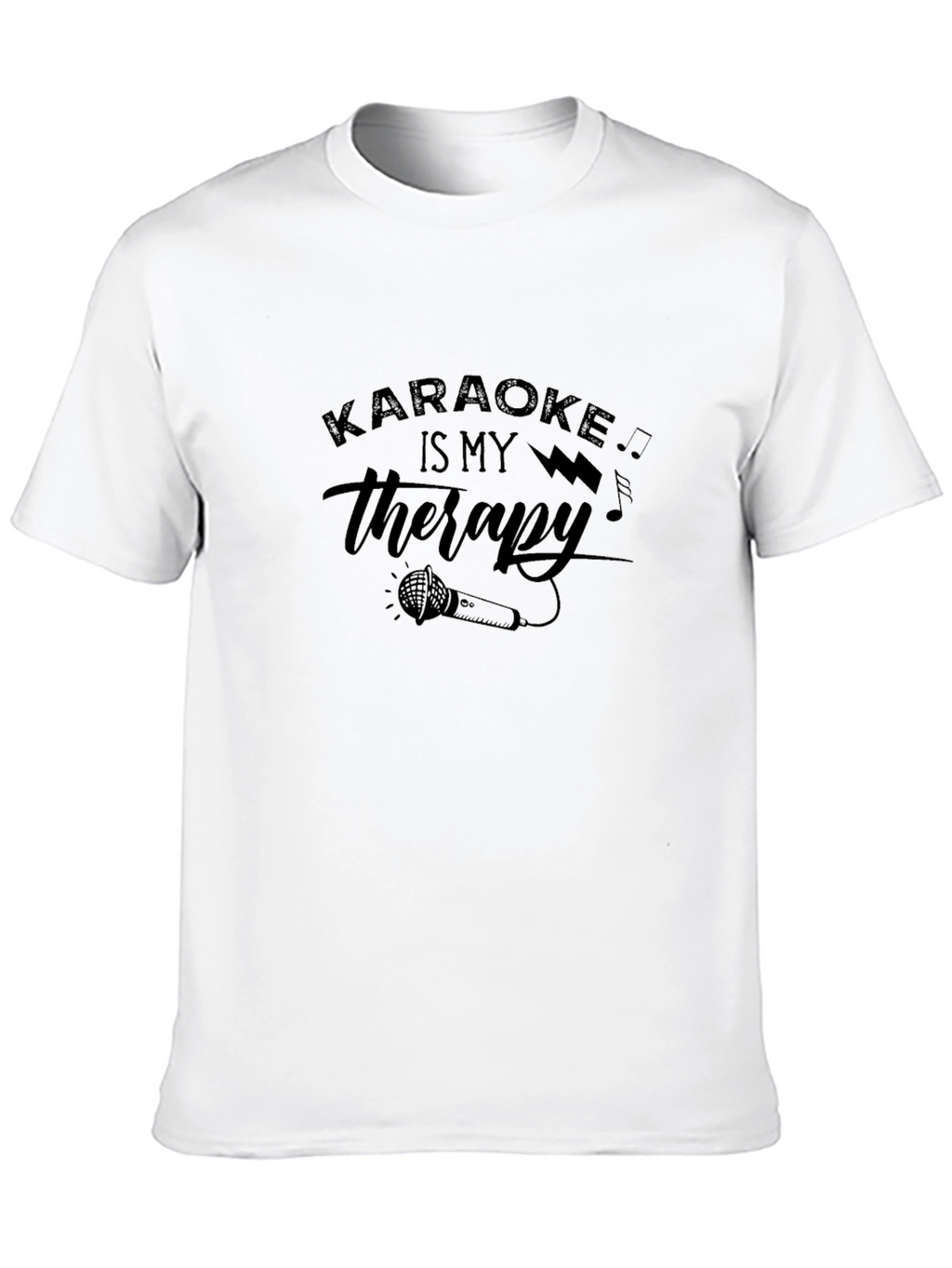 Karaoke Is My Therapy Mens Black T-Shirt
