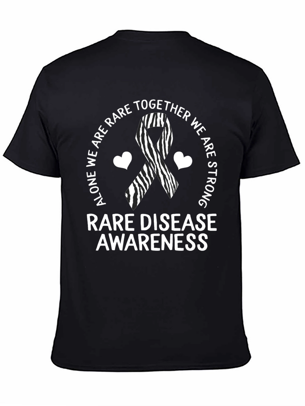 Rare Disease Awareness T-Shirt Zebra Ribbon