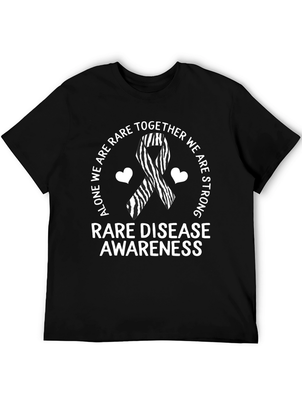Rare Disease Awareness T-Shirt Zebra Ribbon