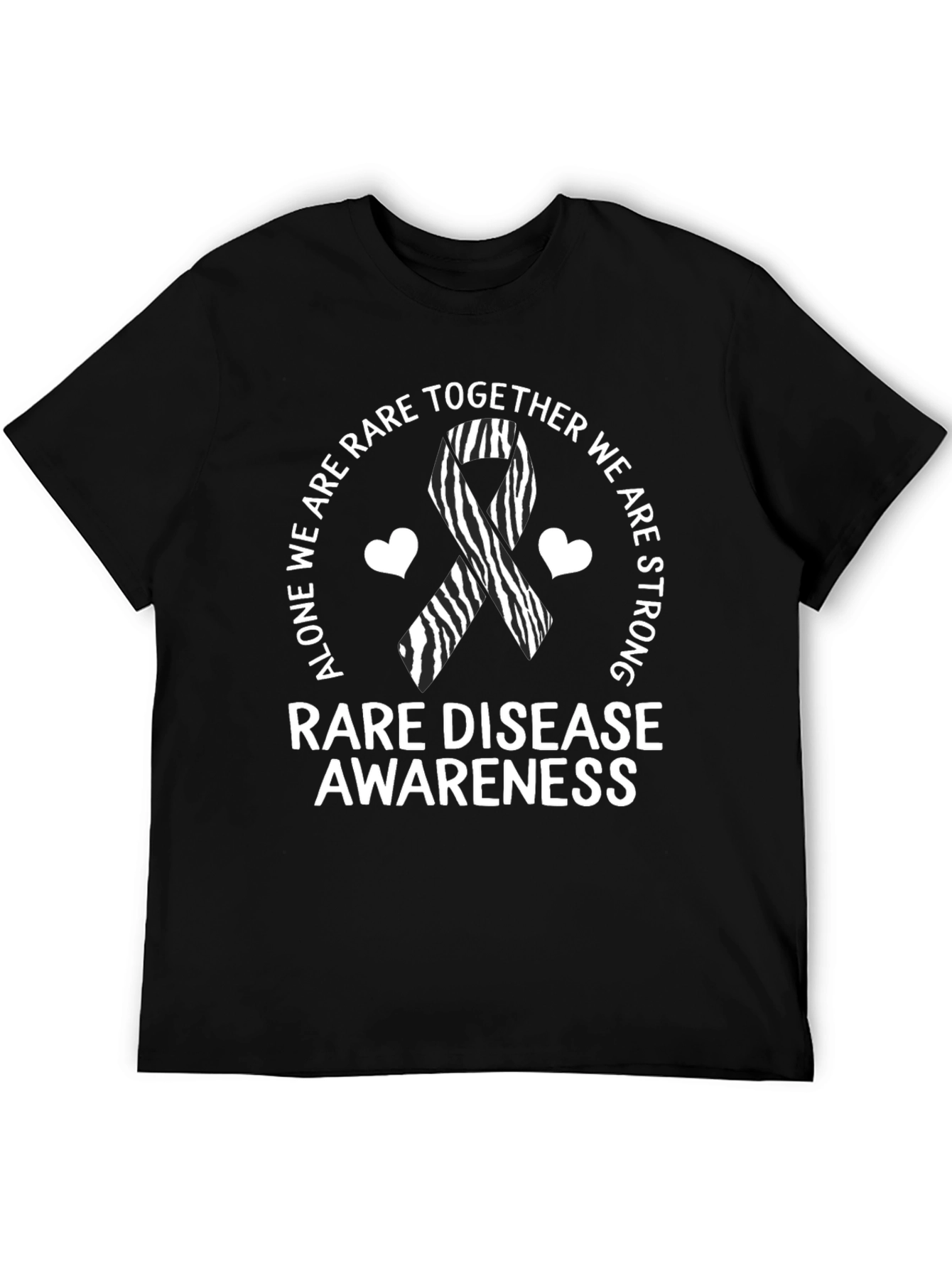 Rare Disease Awareness T-Shirt Zebra Ribbon