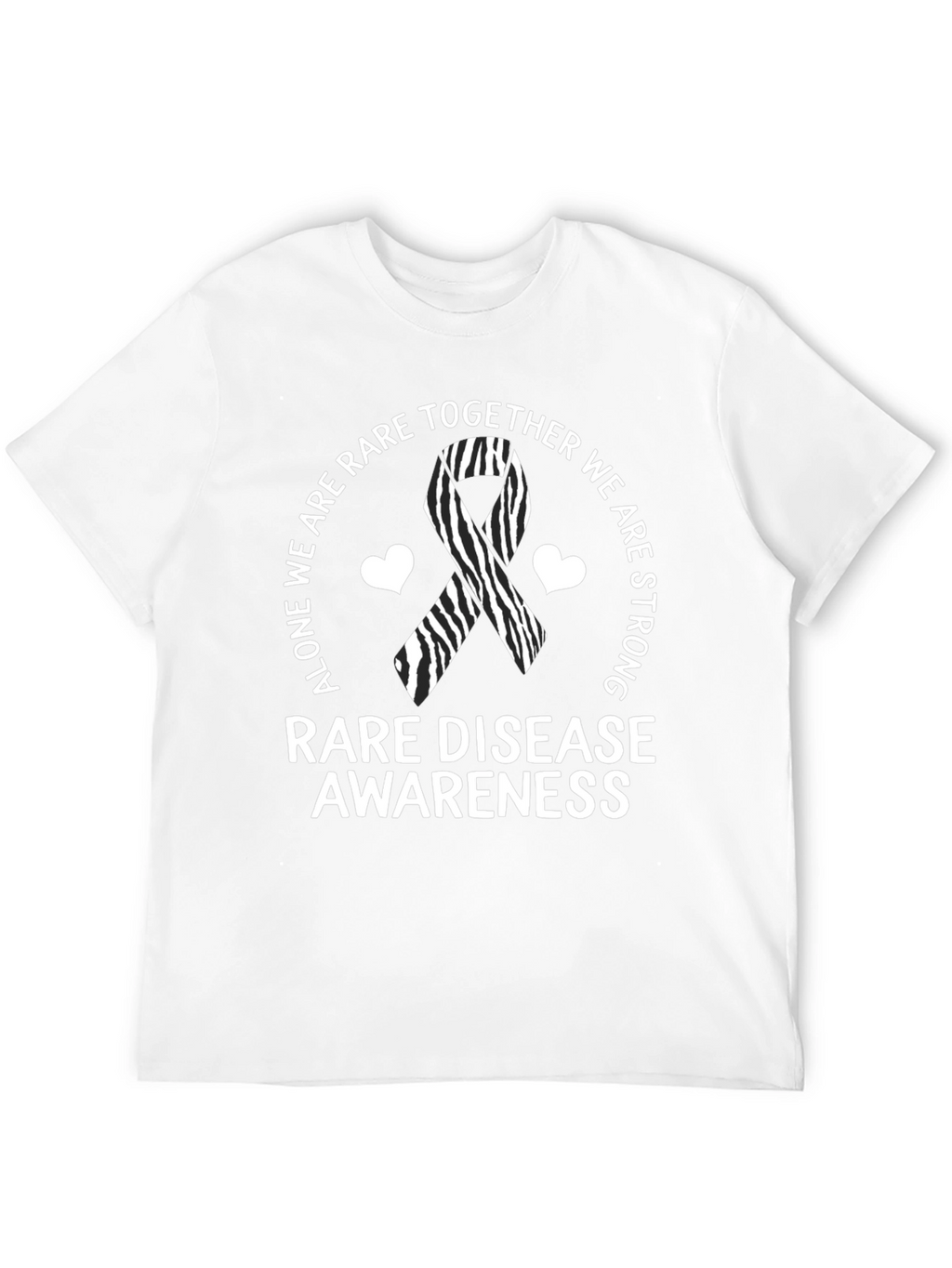 Rare Disease Awareness T-Shirt Zebra Ribbon