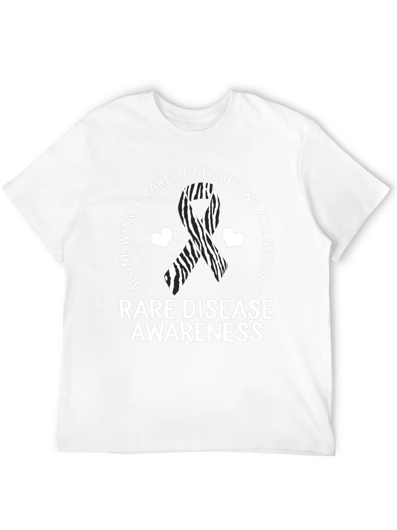 Rare Disease Awareness T-Shirt Zebra Ribbon