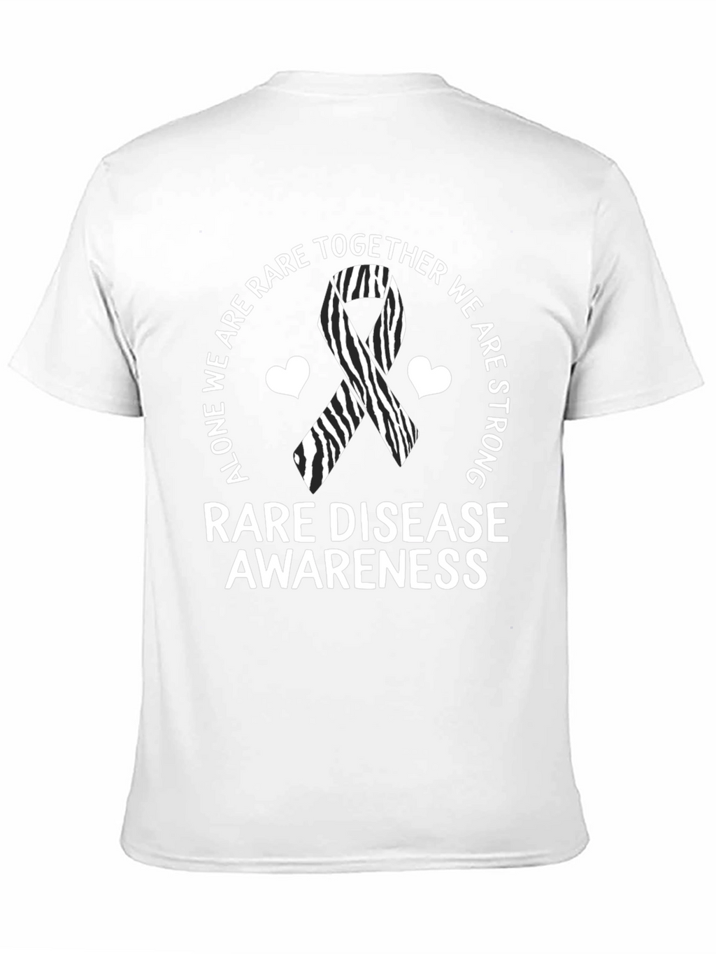 Rare Disease Awareness T-Shirt Zebra Ribbon