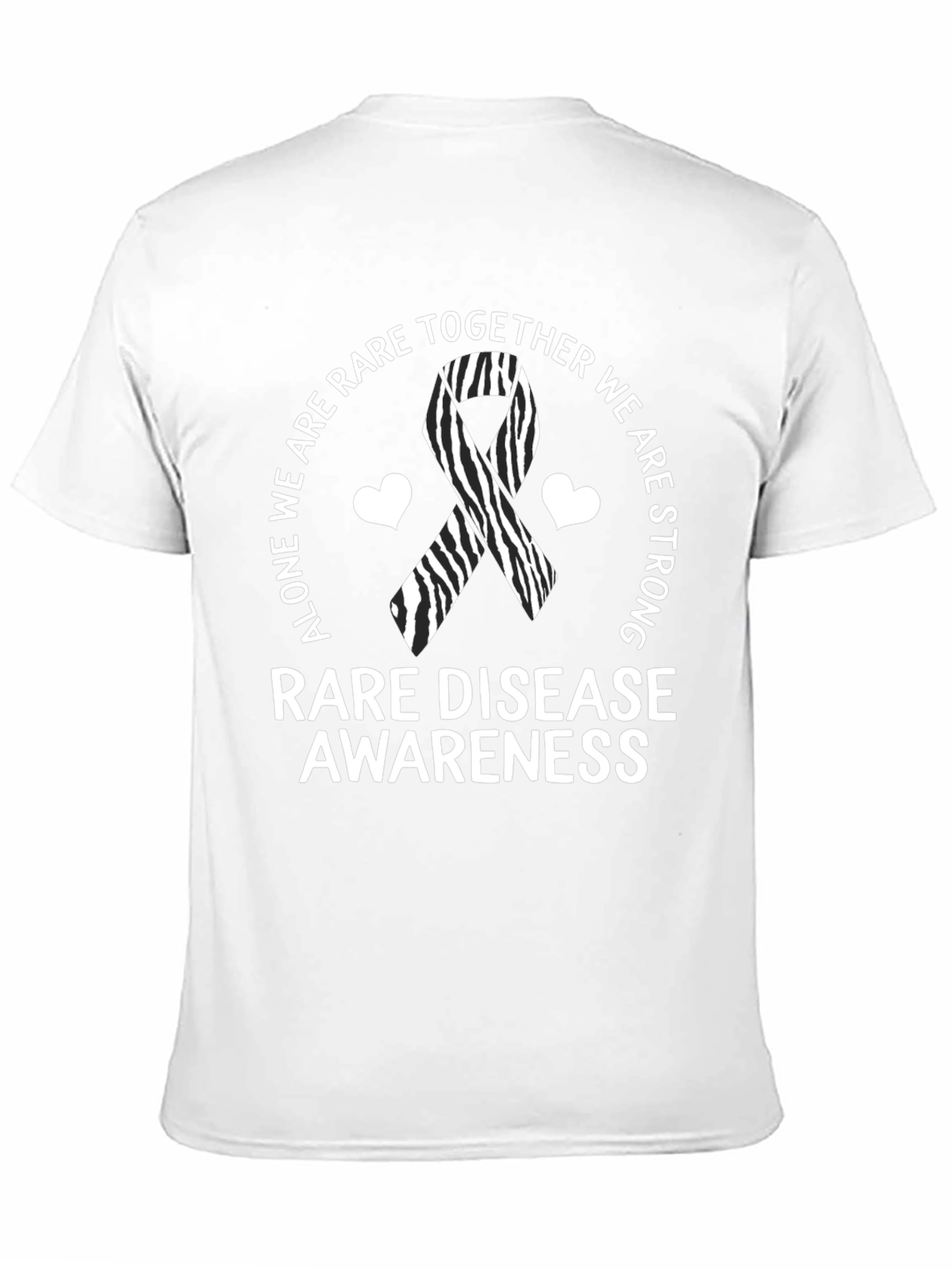 Rare Disease Awareness T-Shirt Zebra Ribbon