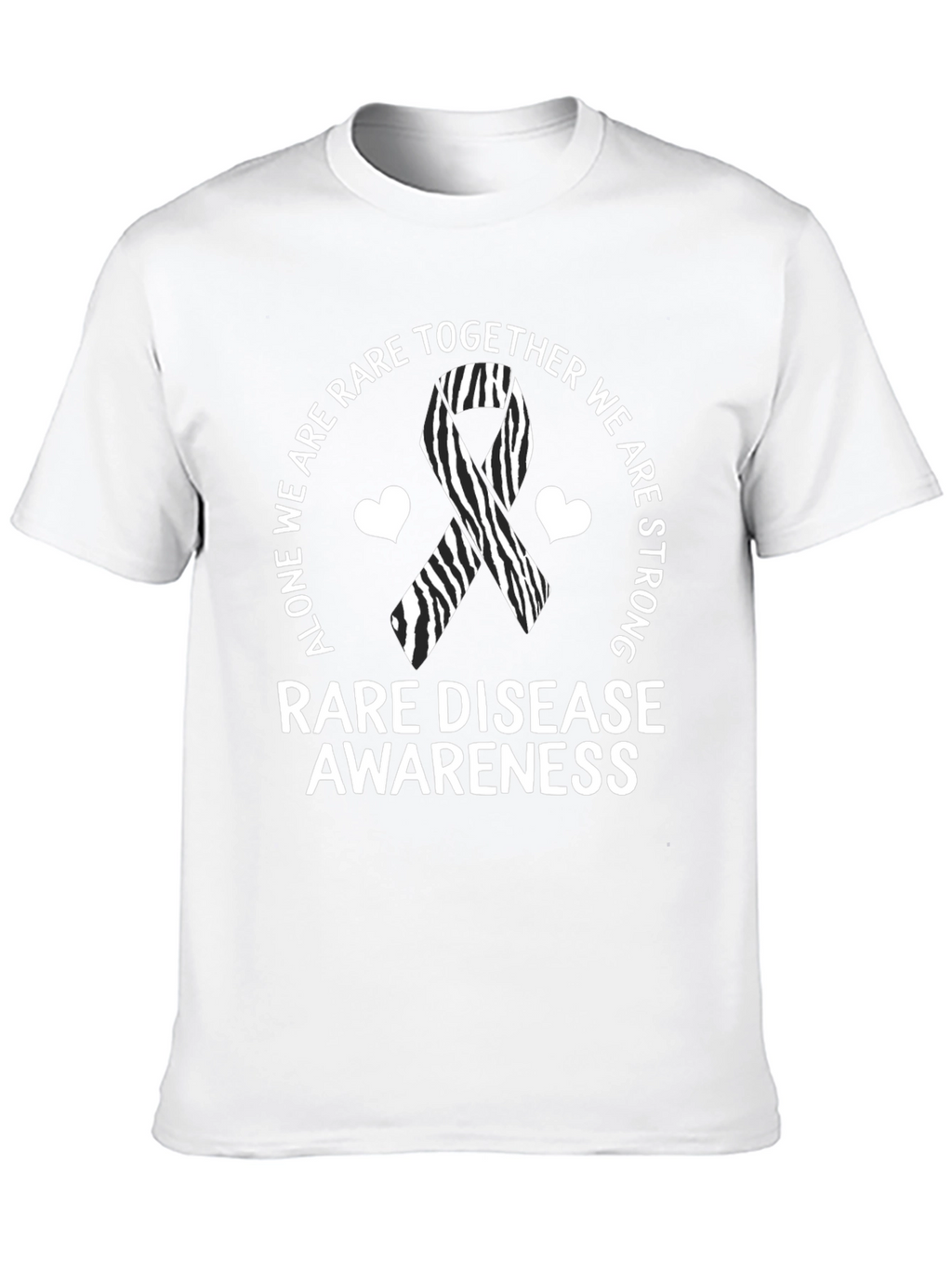 Rare Disease Awareness T-Shirt Zebra Ribbon