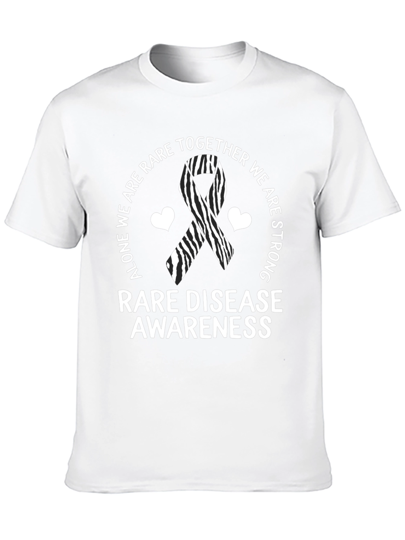 Rare Disease Awareness T-Shirt Zebra Ribbon