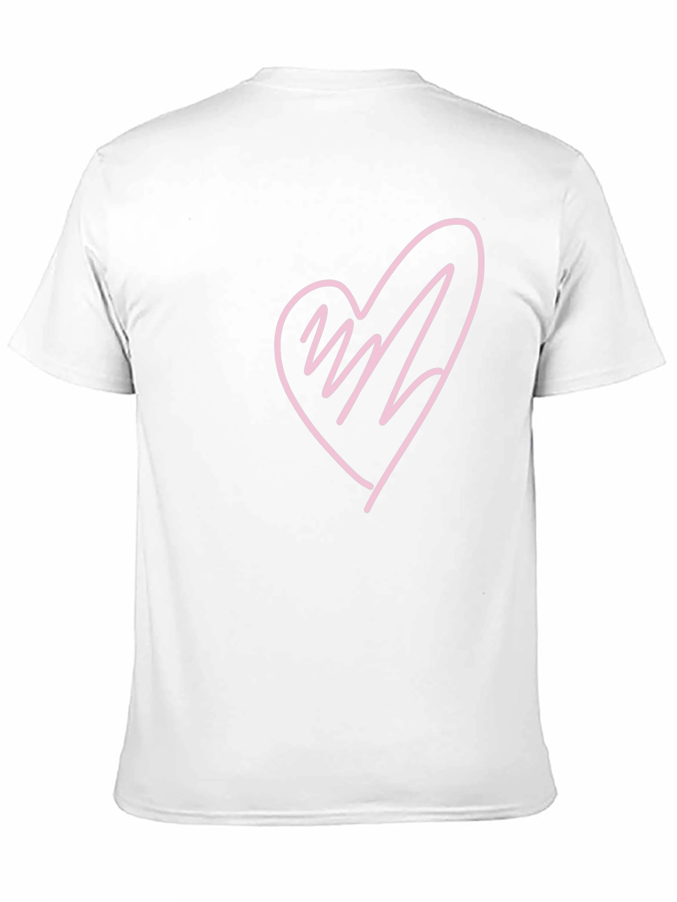 Heart Scribble Graphic T-Shirt - Black