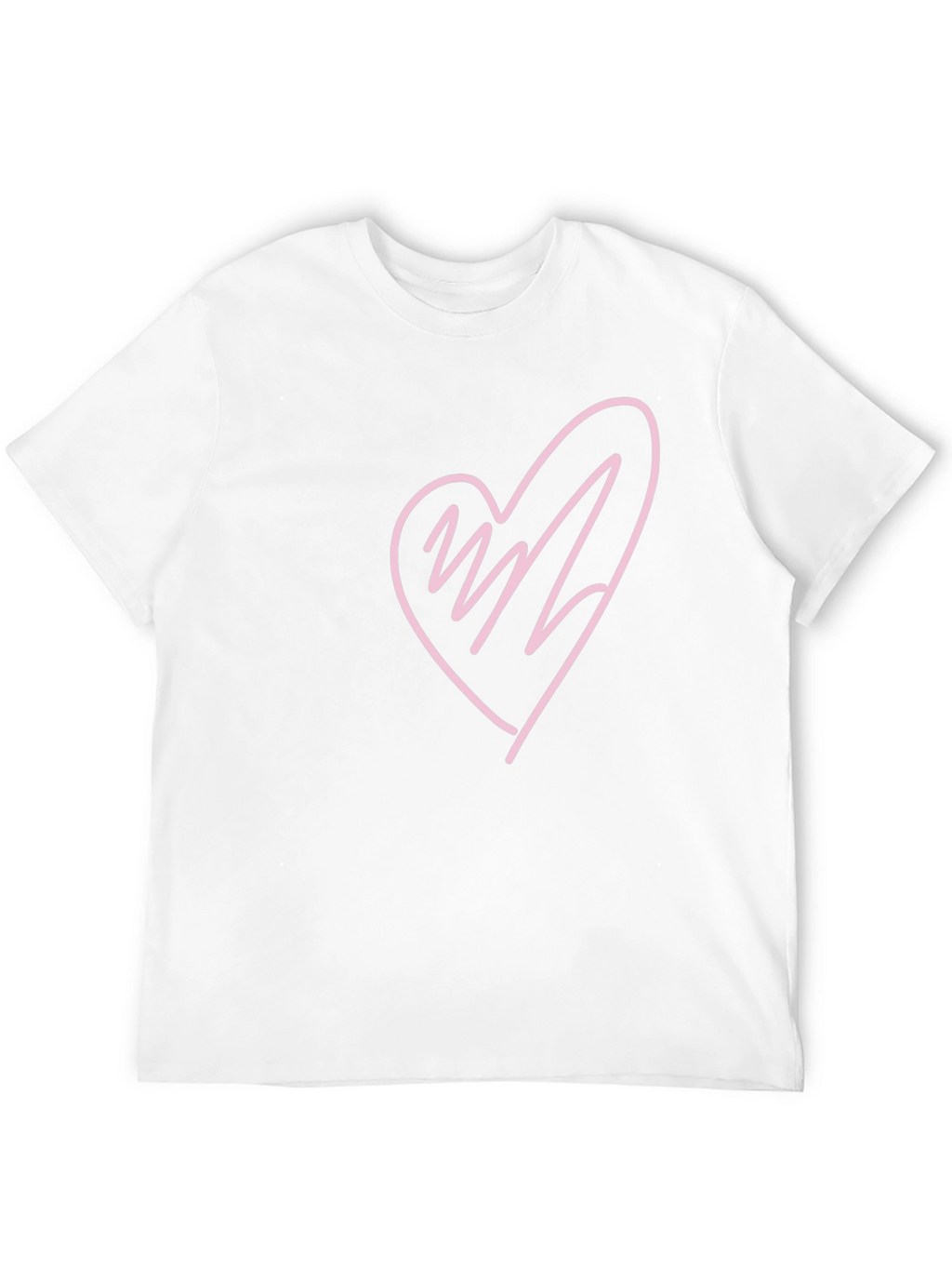 Heart Scribble Graphic T-Shirt - Black