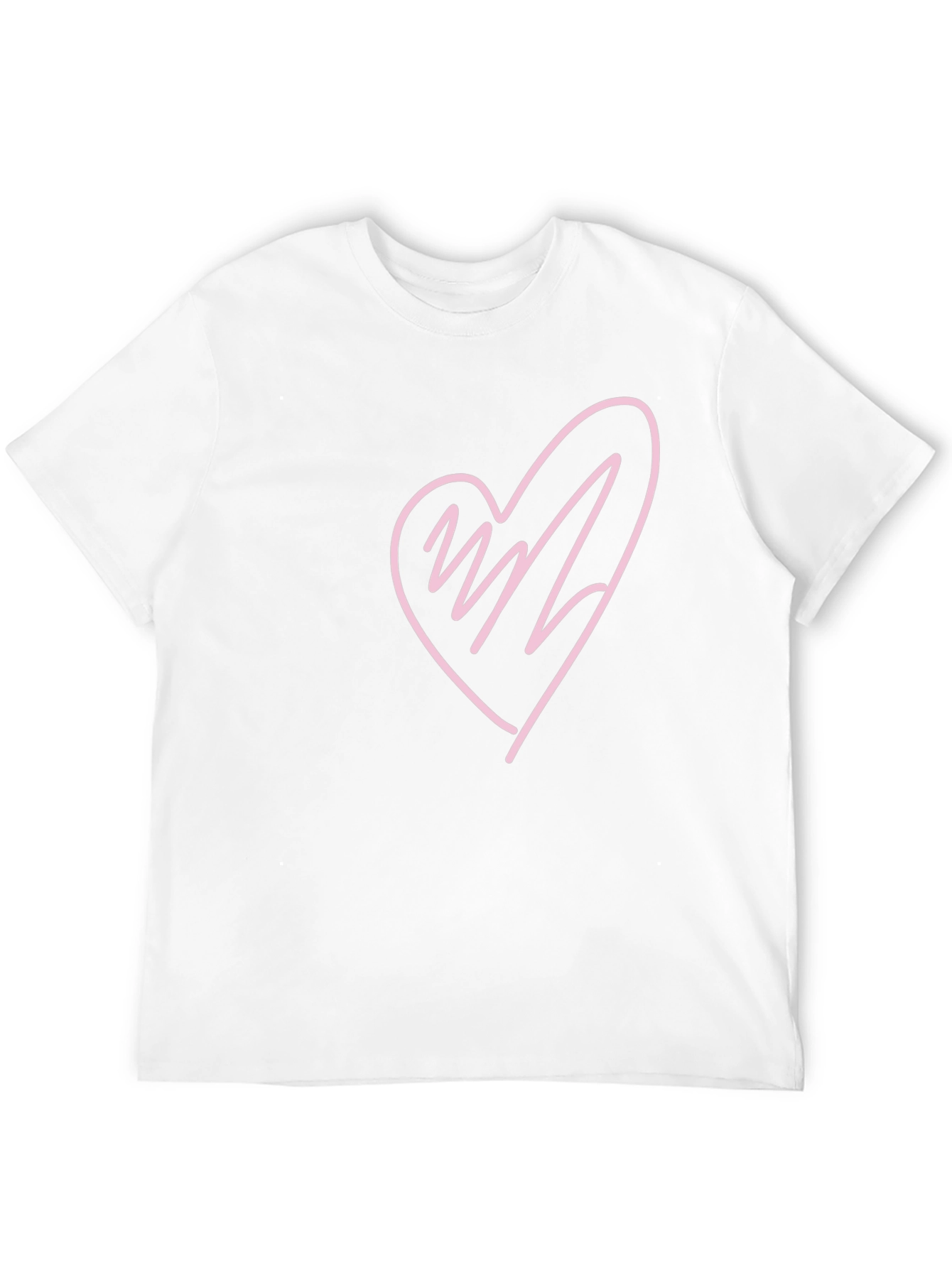Heart Scribble Graphic T-Shirt - Black