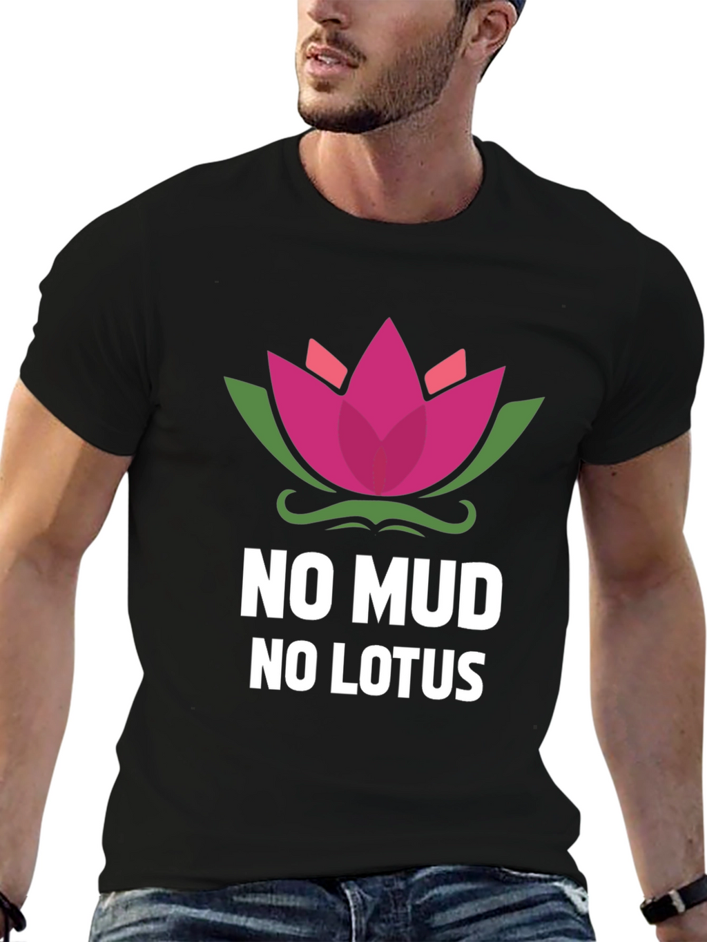 No Mud No Lotus Graphic Tee - Inspirational Design