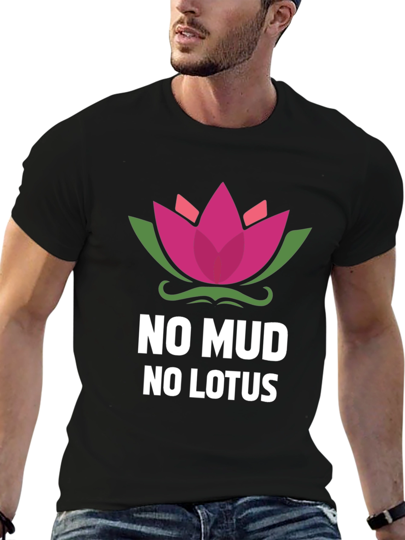 No Mud No Lotus Graphic Tee - Inspirational Design