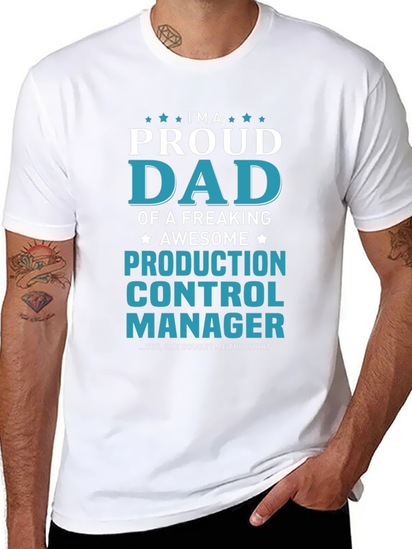 Proud Dad Production Control Manager T-Shirt