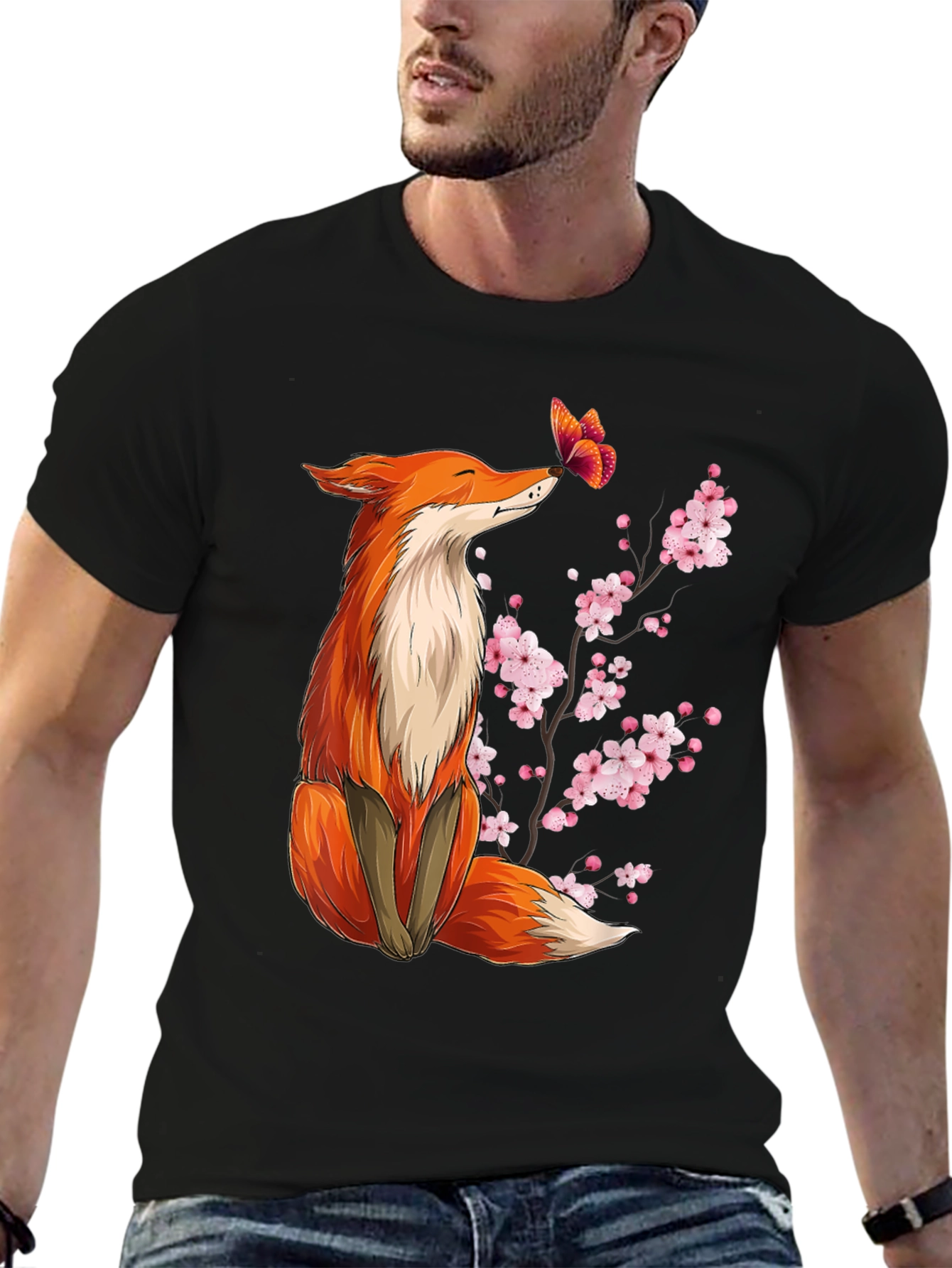 Fox & Butterfly Graphic Tee